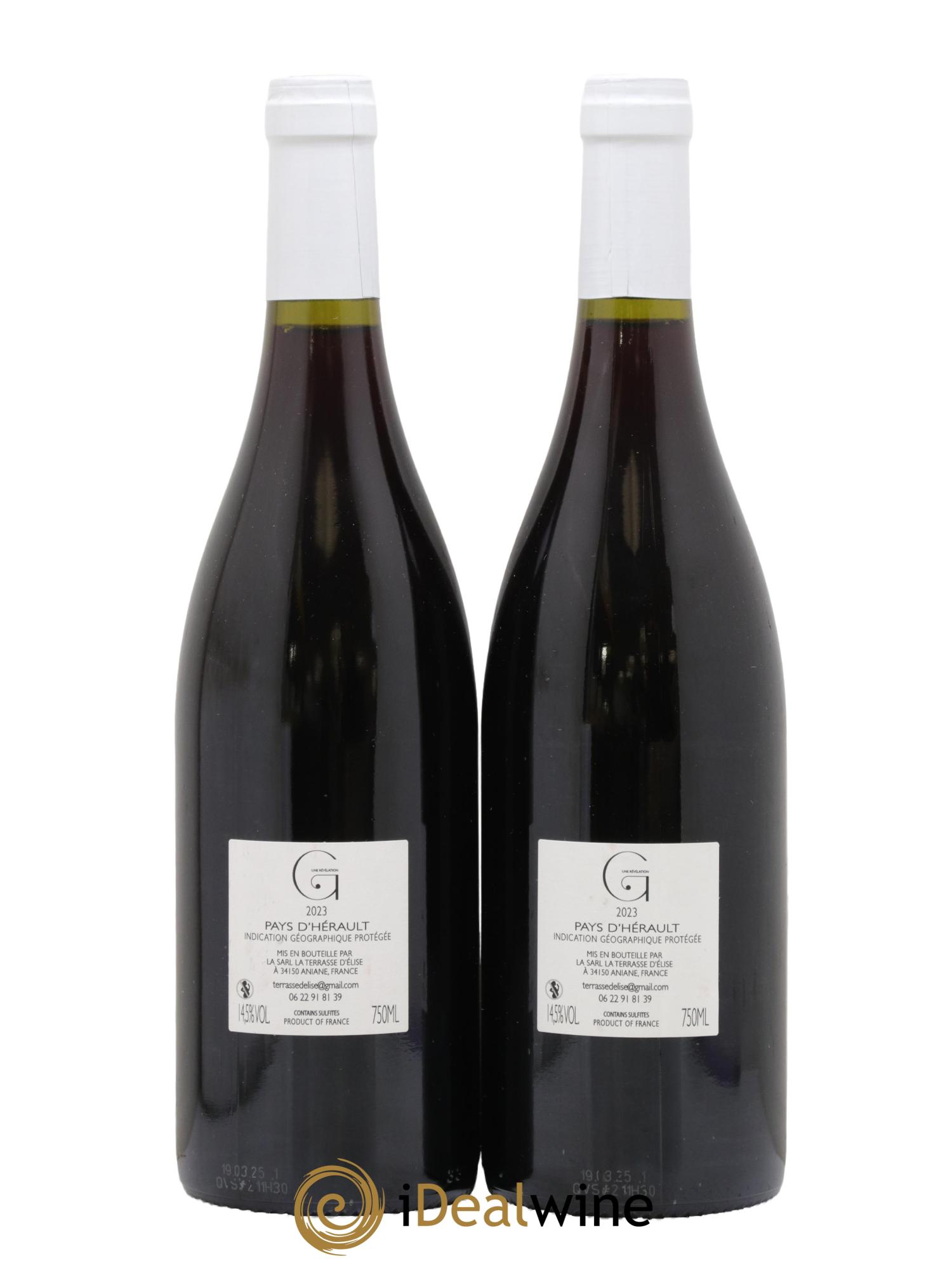 Pays d'Hérault G Une Revelation Domaine Terrasse d'Elise 2023 - Lot de 2 bouteilles - 1
