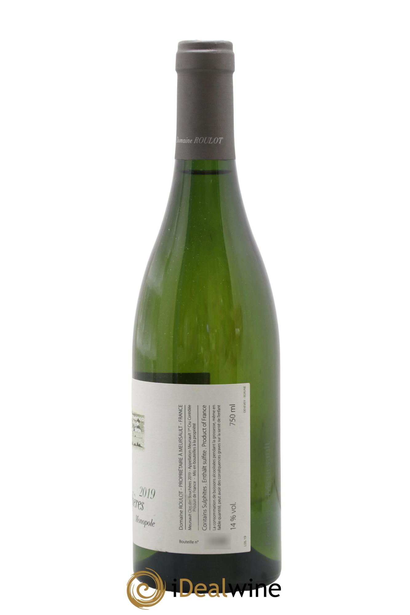 Meursault 1er Cru Clos des Bouchères Roulot (Domaine) 2019 - Lot de 1 bouteille - 1