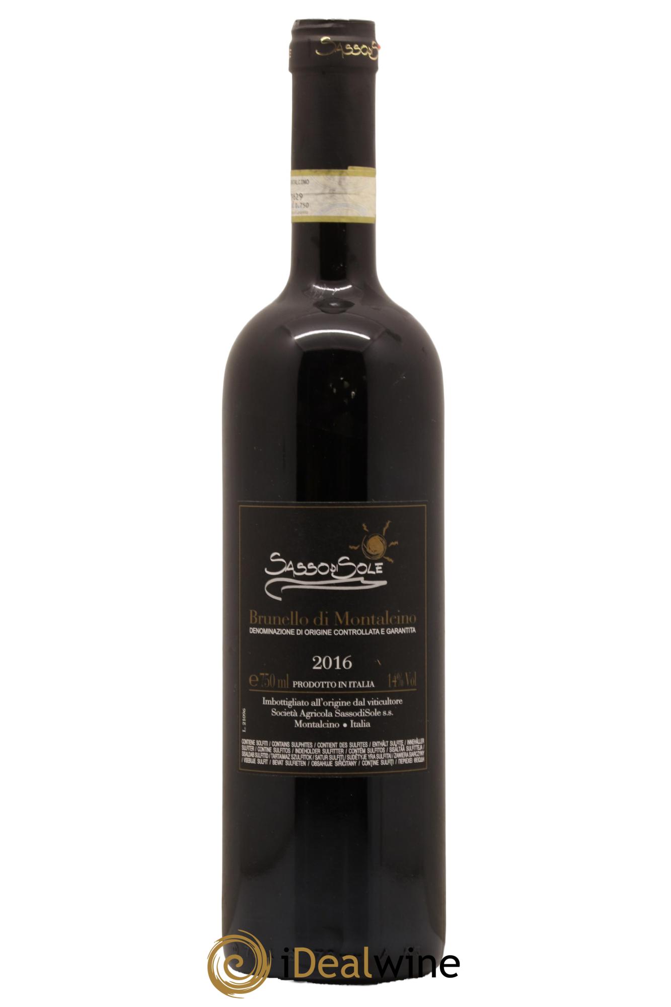 Brunello di Montalcino Societa Agricola Sassodisole 2016 - Lot de 1 bouteille - 1