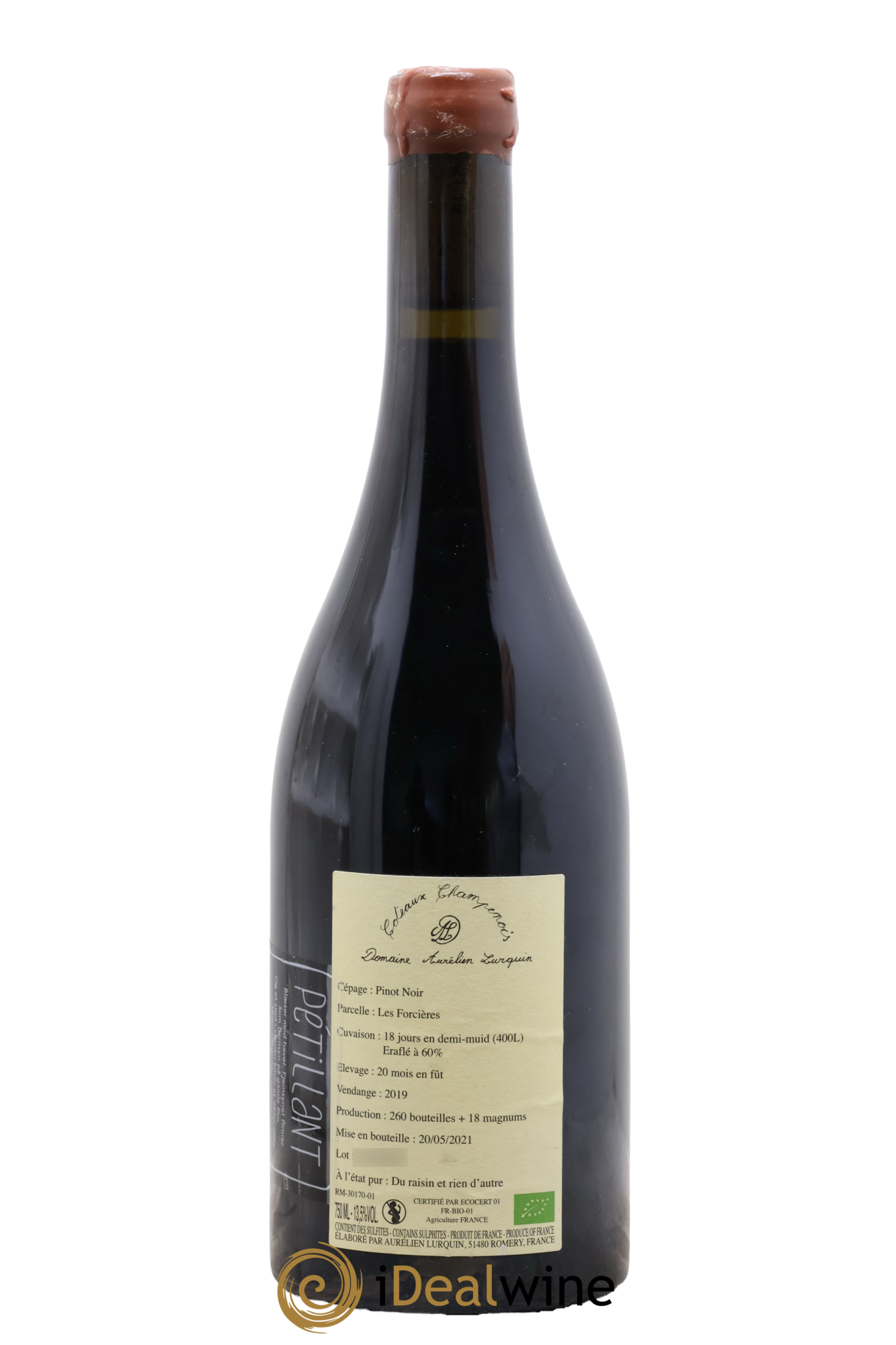 Pinot Noir Les Forcières à l'état pur Aurélien Lurquin 2019 - Lot of 1 bottle - 1
