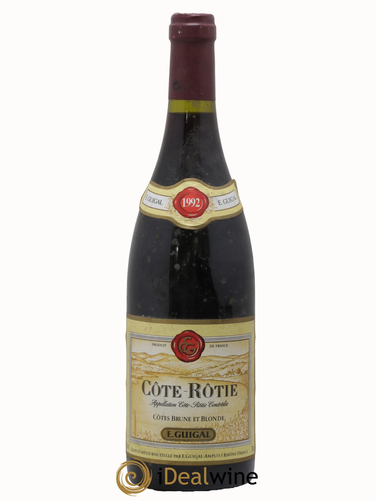 Côte-Rôtie Côtes Brune et Blonde Guigal 1992 - Lot de 1 bouteille - 0