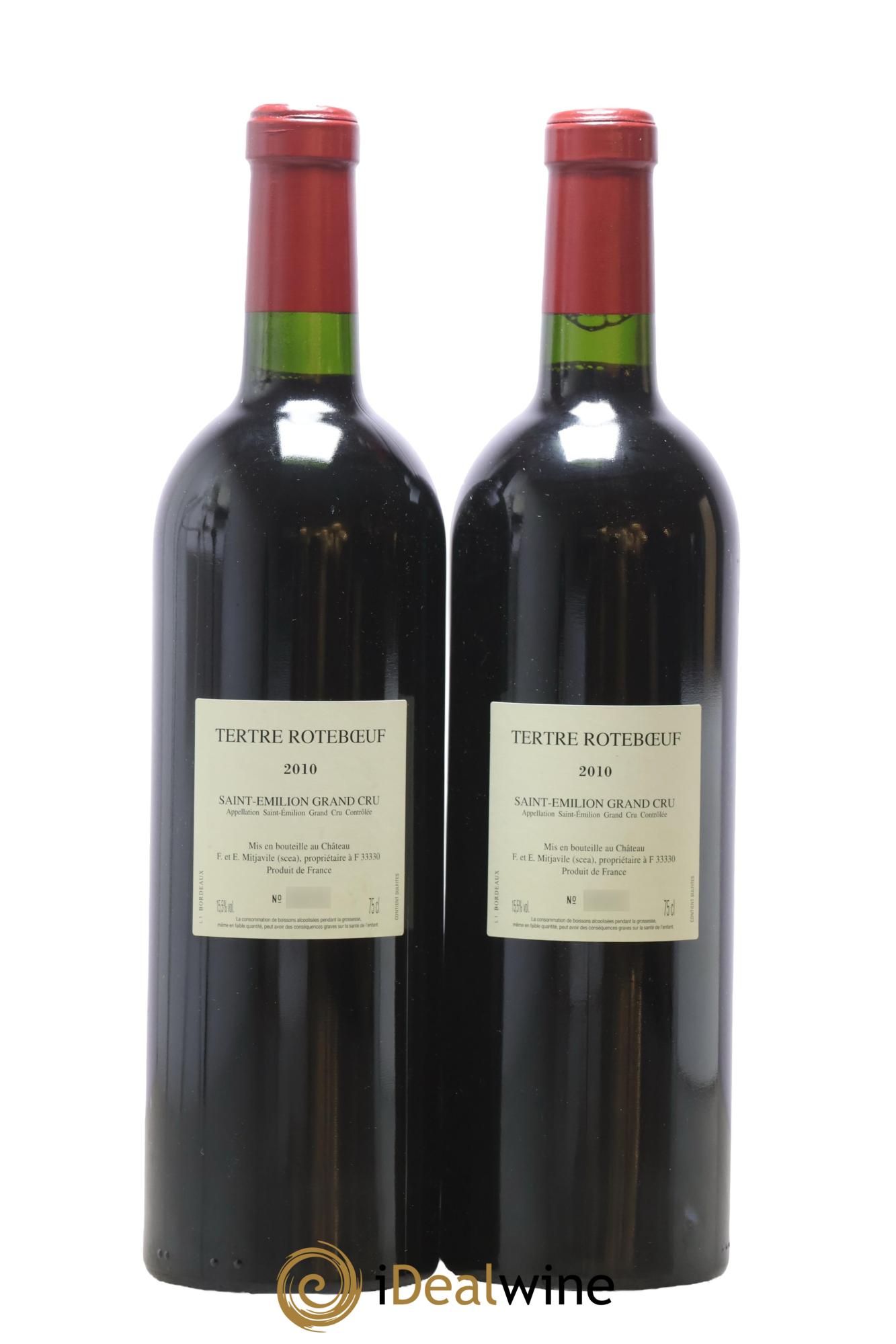 Château Tertre Roteboeuf 2010 - Lot of 2 bottles - 1