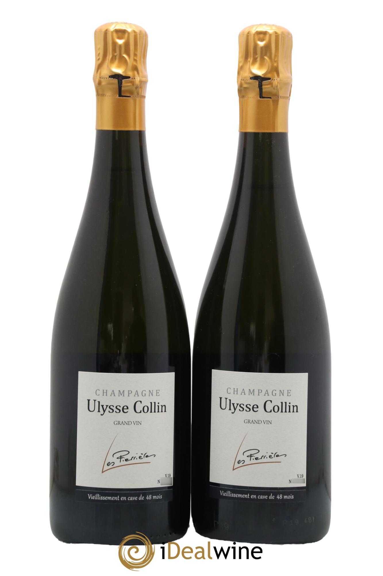 Les Pierrières Blancs de Blancs Extra-Brut 48 mois d'élevage Ulysse Collin 2019 - Lot de 2 bouteilles - 0