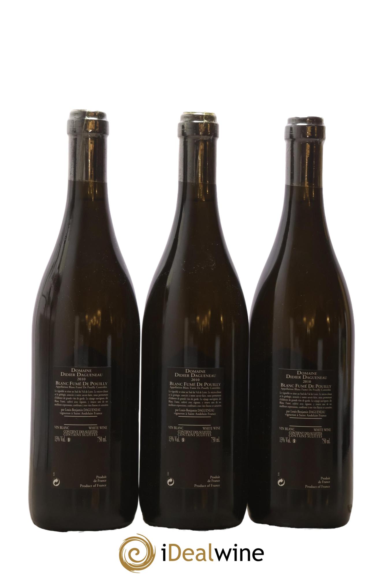 Vin de France (anciennement Pouilly-Fumé) Silex Dagueneau (Domaine Didier - Louis-Benjamin) 2010 - Lotto di 3 bottiglie - 1