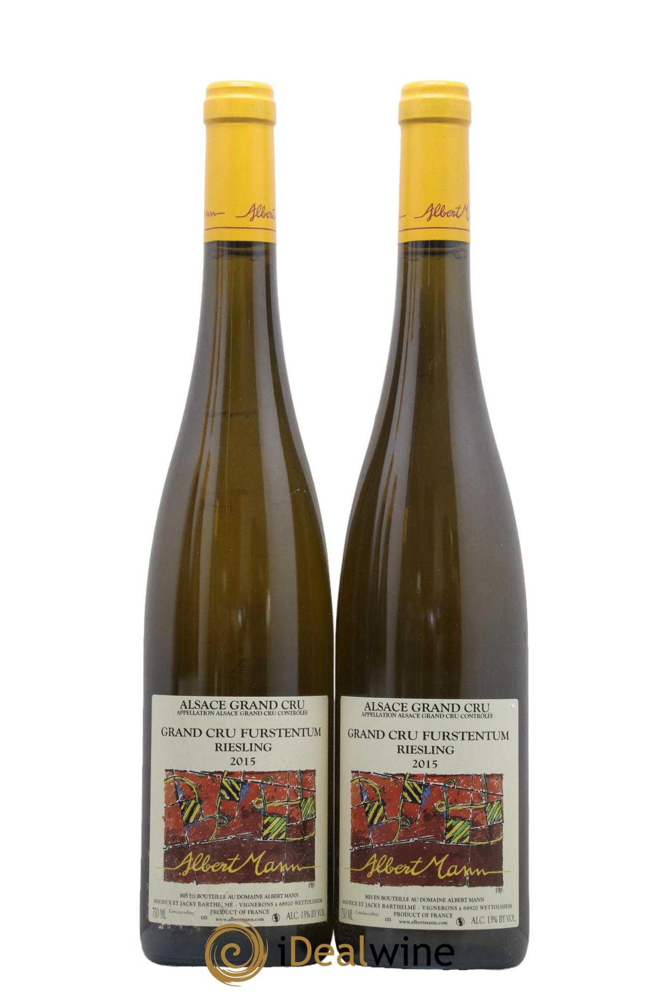 Alsace Riesling Grand Cru Furstentum Albert Mann 2015 - Lot de 2 bouteilles - 0
