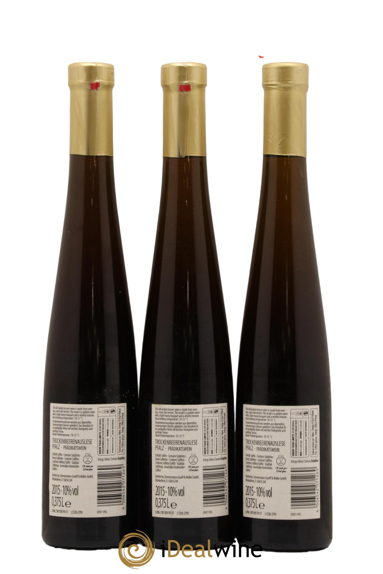 Allemagne Pfalz Trockenbeerenauslese Roman Graeff 2015 - Lot de 12 demi bouteilles - 2