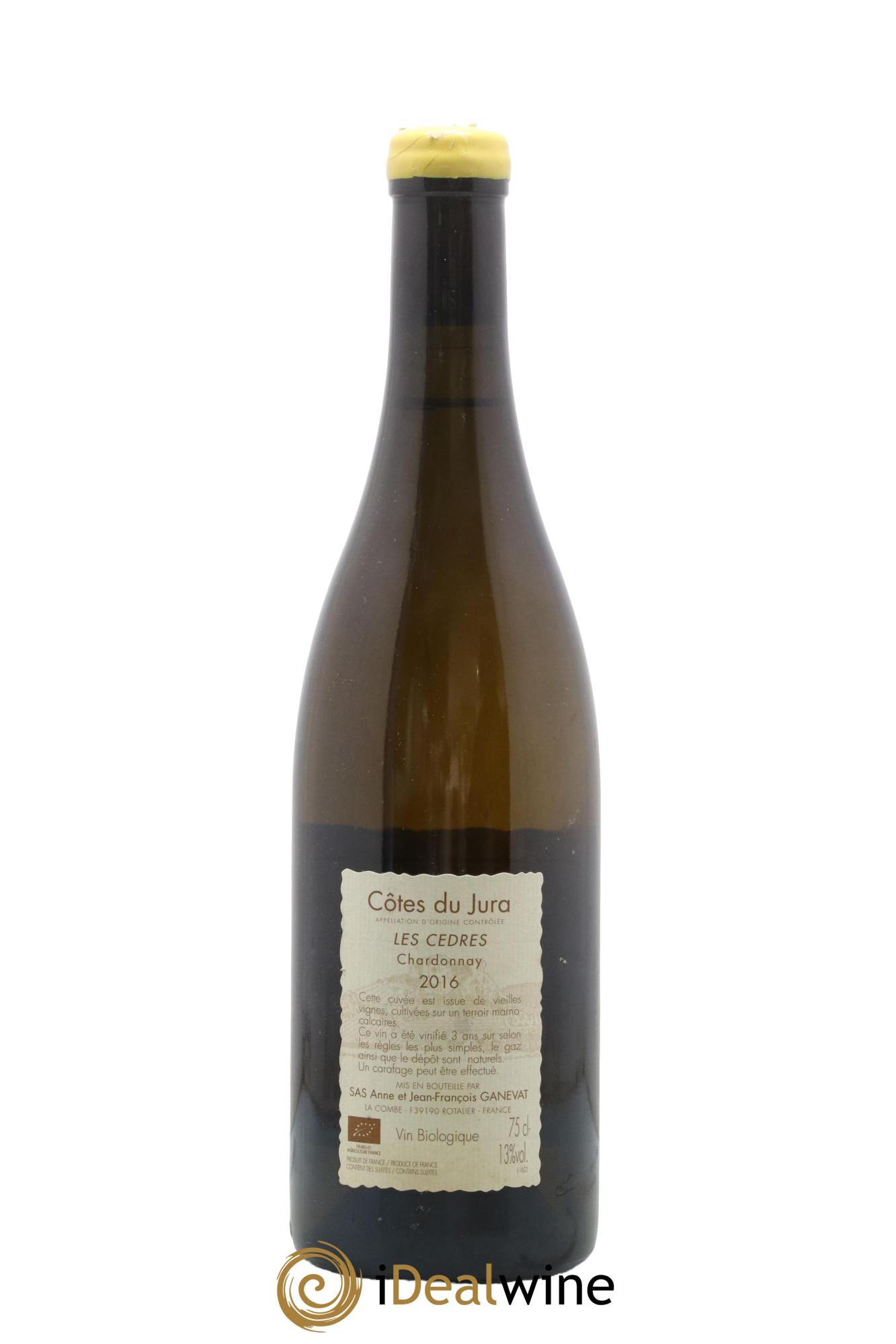 Vin de France (anciennement Côtes du Jura) Les Cèdres Anne et Jean François Ganevat 2016 - Lot de 1 bouteille - 1