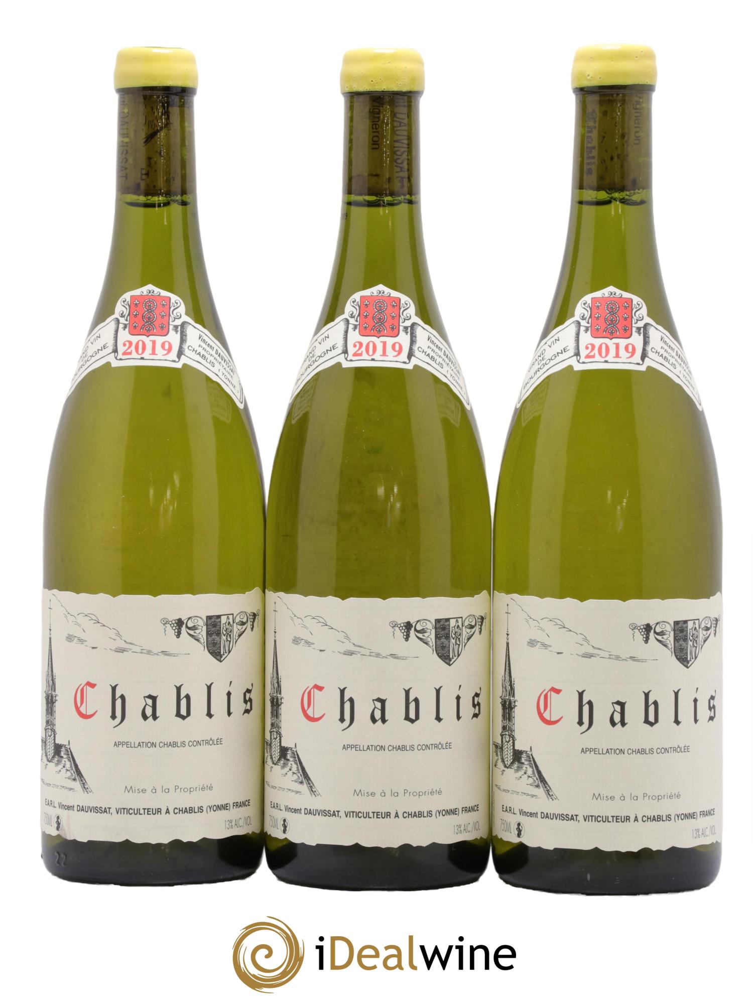 Chablis Vincent Dauvissat (Domaine) 2019 - Lot de 3 bouteilles - 0