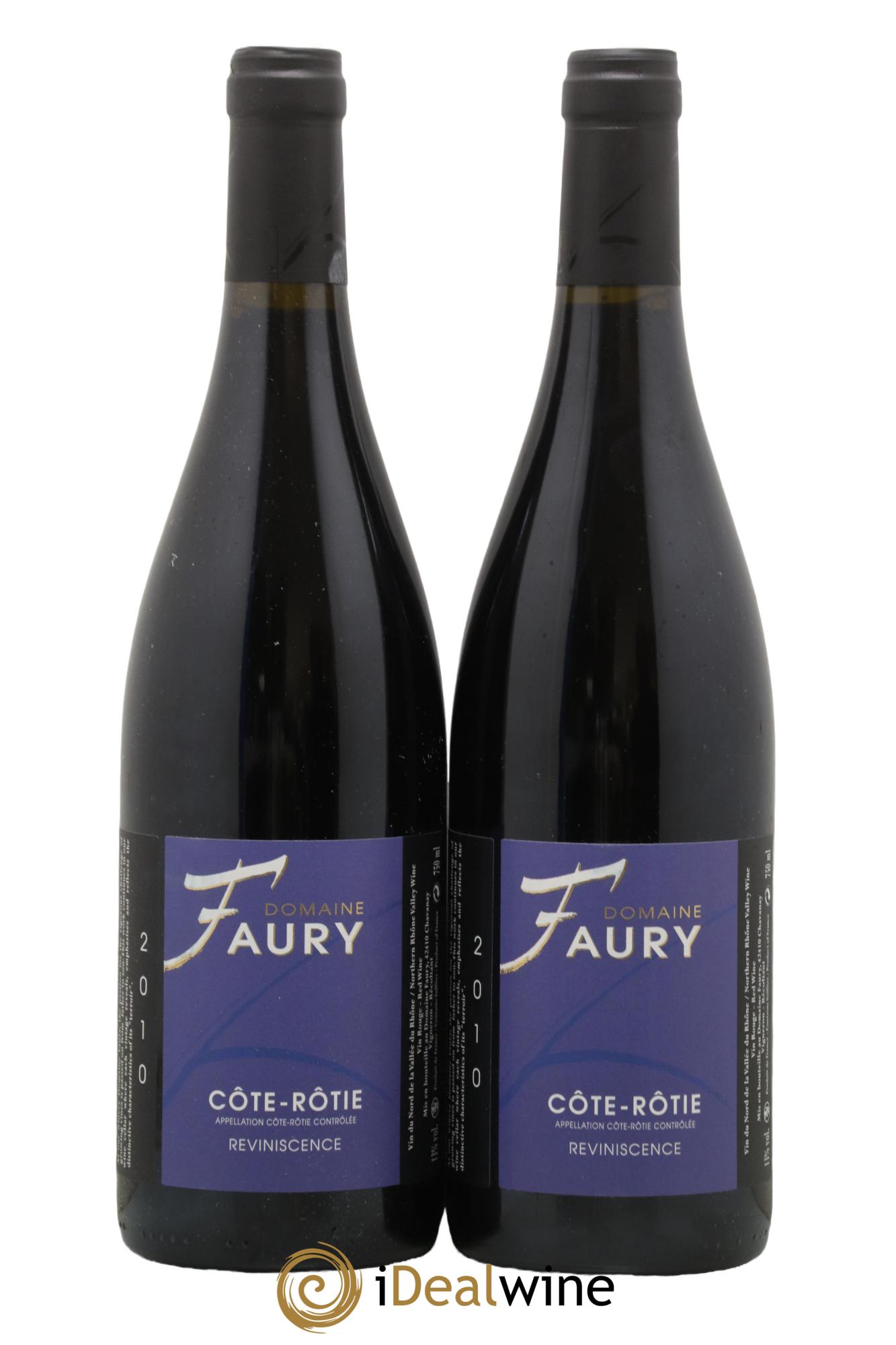 Côte-Rôtie Reviniscence Faury 2010 - Lot of 2 bottles - 0
