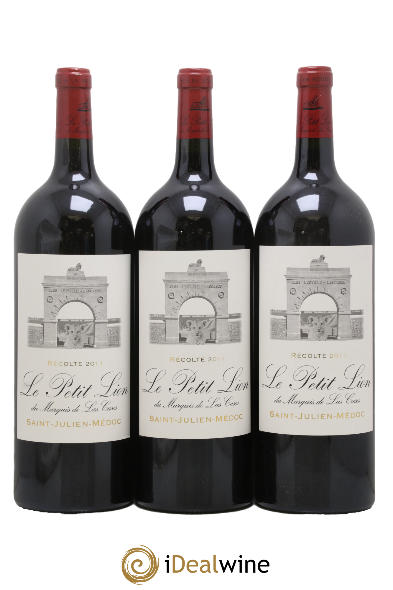 Le Petit Lion du Marquis de Las Cases Second Vin 2011 - Lot of 3 magnums - 0
