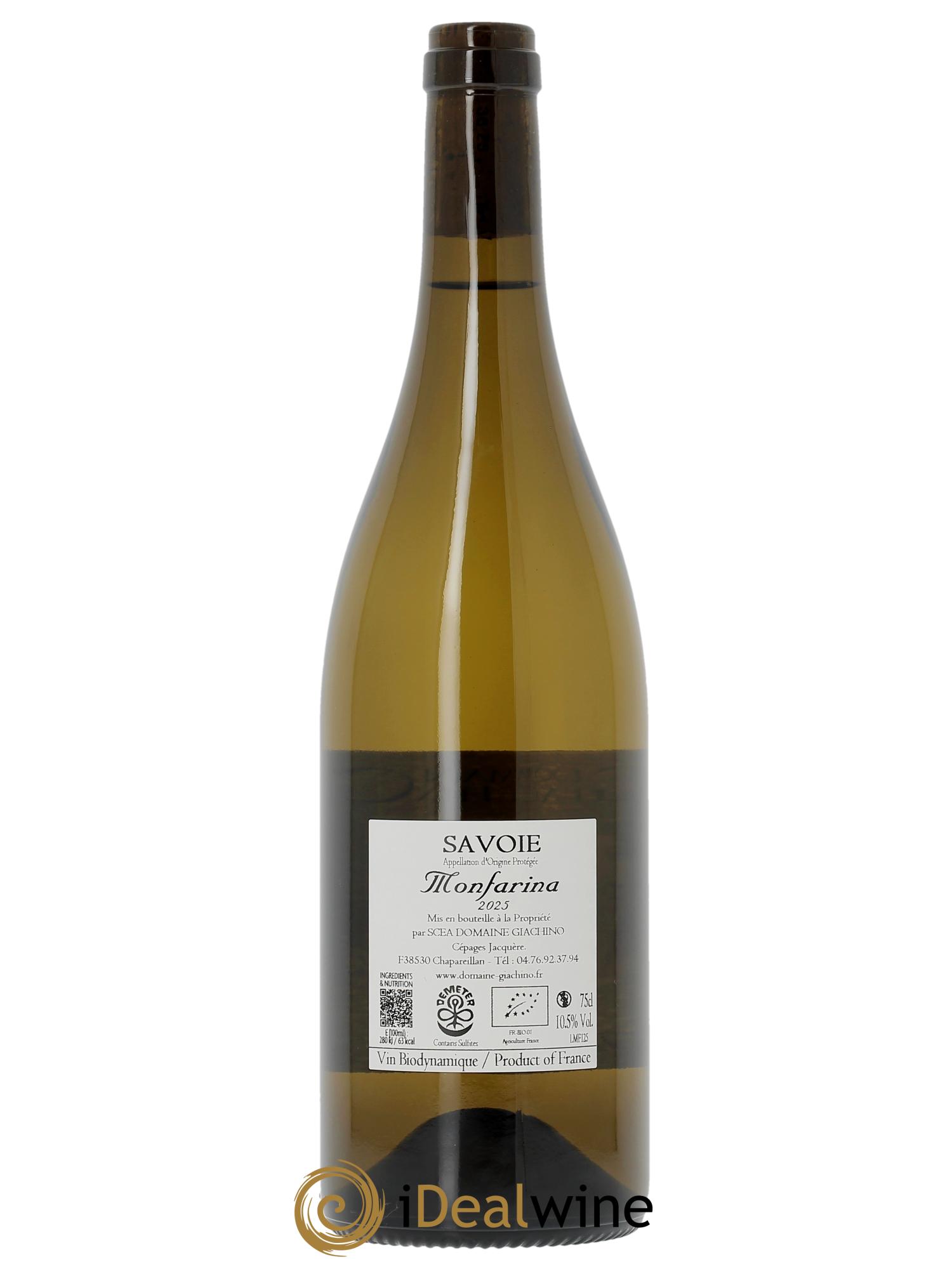 Vin de Savoie Monfarina Giachino 2025 - Lot of 1 bottle - 1