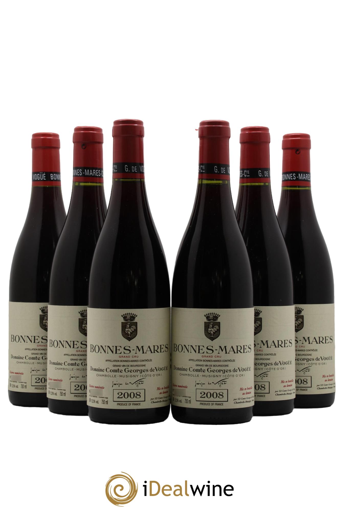 Bonnes-Mares Grand Cru Comte Georges de Vogüé 2008 - Lot de 6 bouteilles - 0