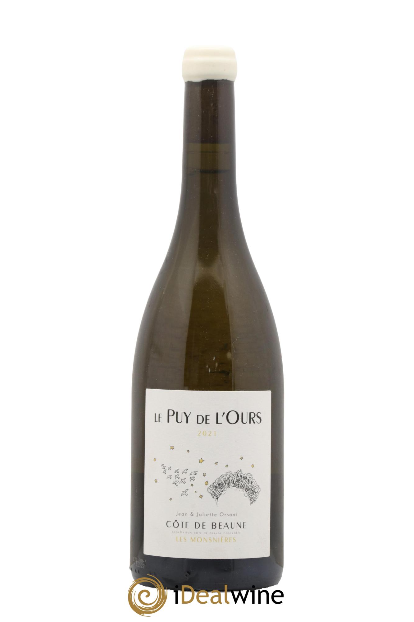 Côte de Beaune Les Monsnières Le Puy de l'ours 2021 - Lot de 1 bouteille - 0