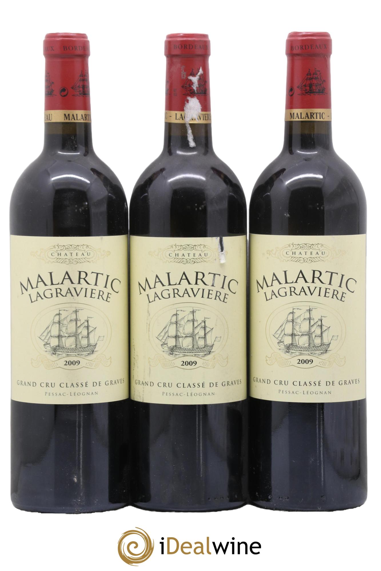 Château Malartic-Lagravière Cru Classé de Graves 2009 - Lot de 3 bouteilles - 0