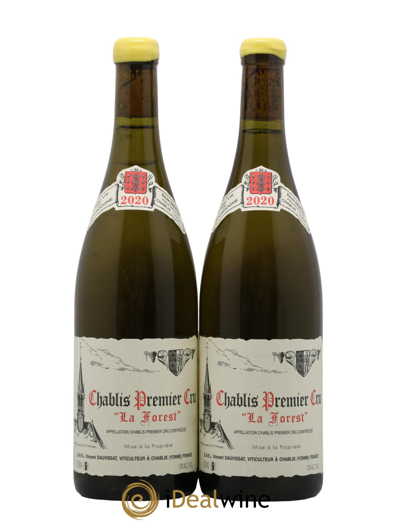 Chablis 1er Cru La Forest Vincent Dauvissat (Domaine) 2020 - Lot de 2 bouteilles - 0