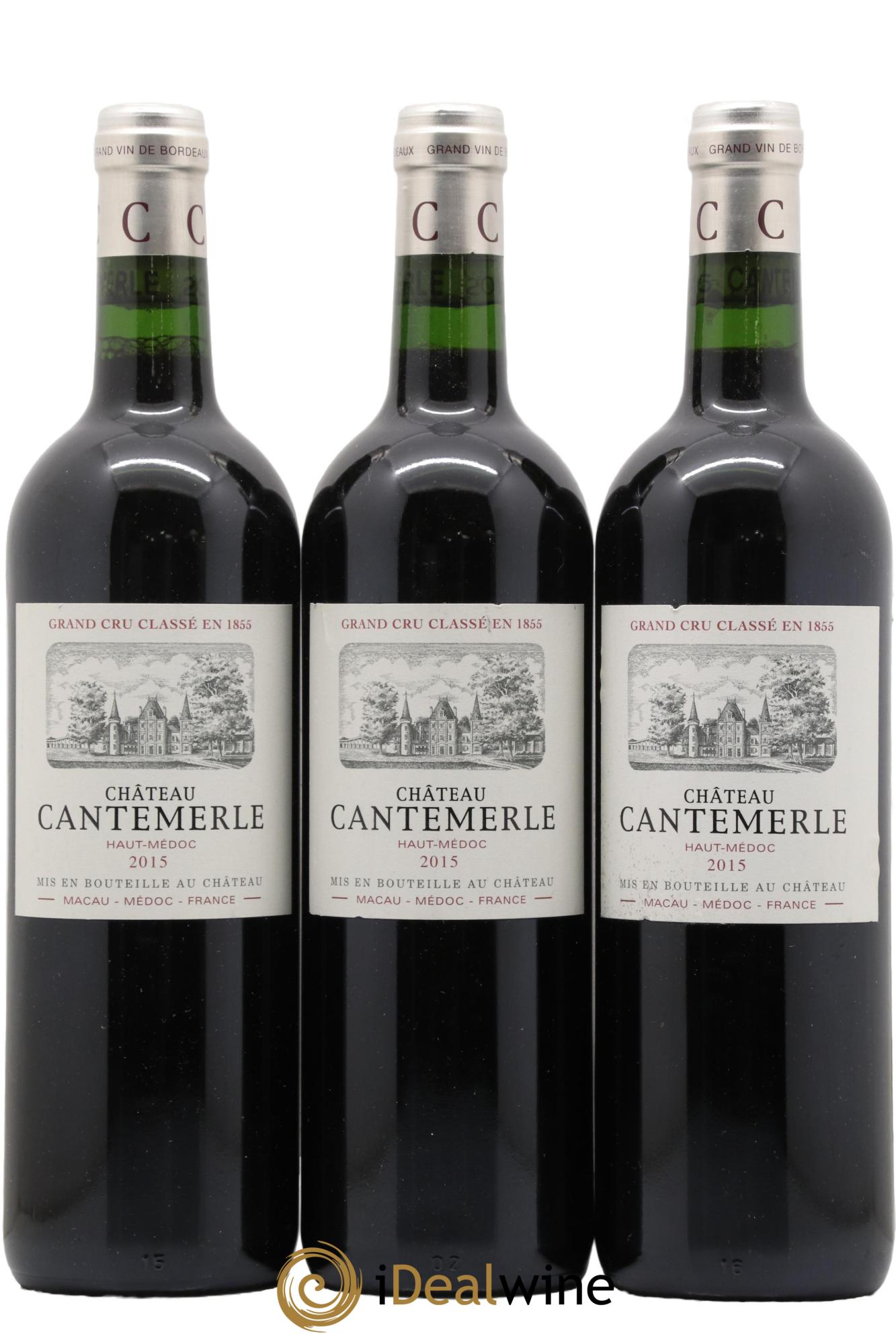Château Cantemerle 5ème Grand Cru Classé 2015 - Lot de 3 bouteilles - 0