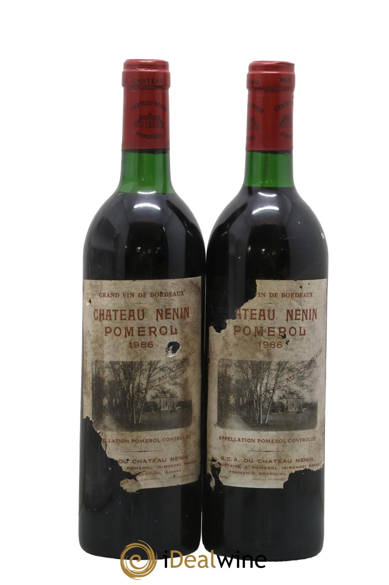 Château Nenin 1986 - Lot of 2 bottles - 0