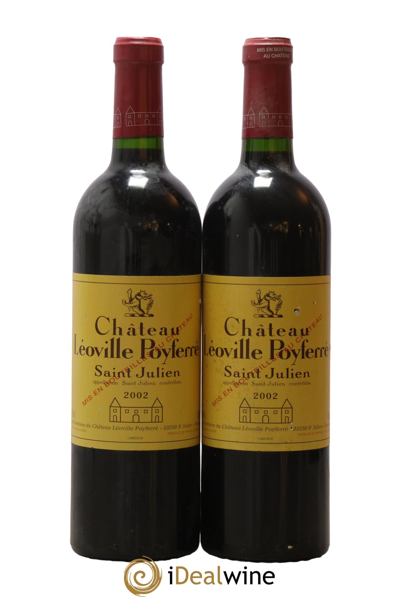 Château Léoville Poyferré 2ème Grand Cru Classé 2002 - Posten von 2 Flaschen - 0