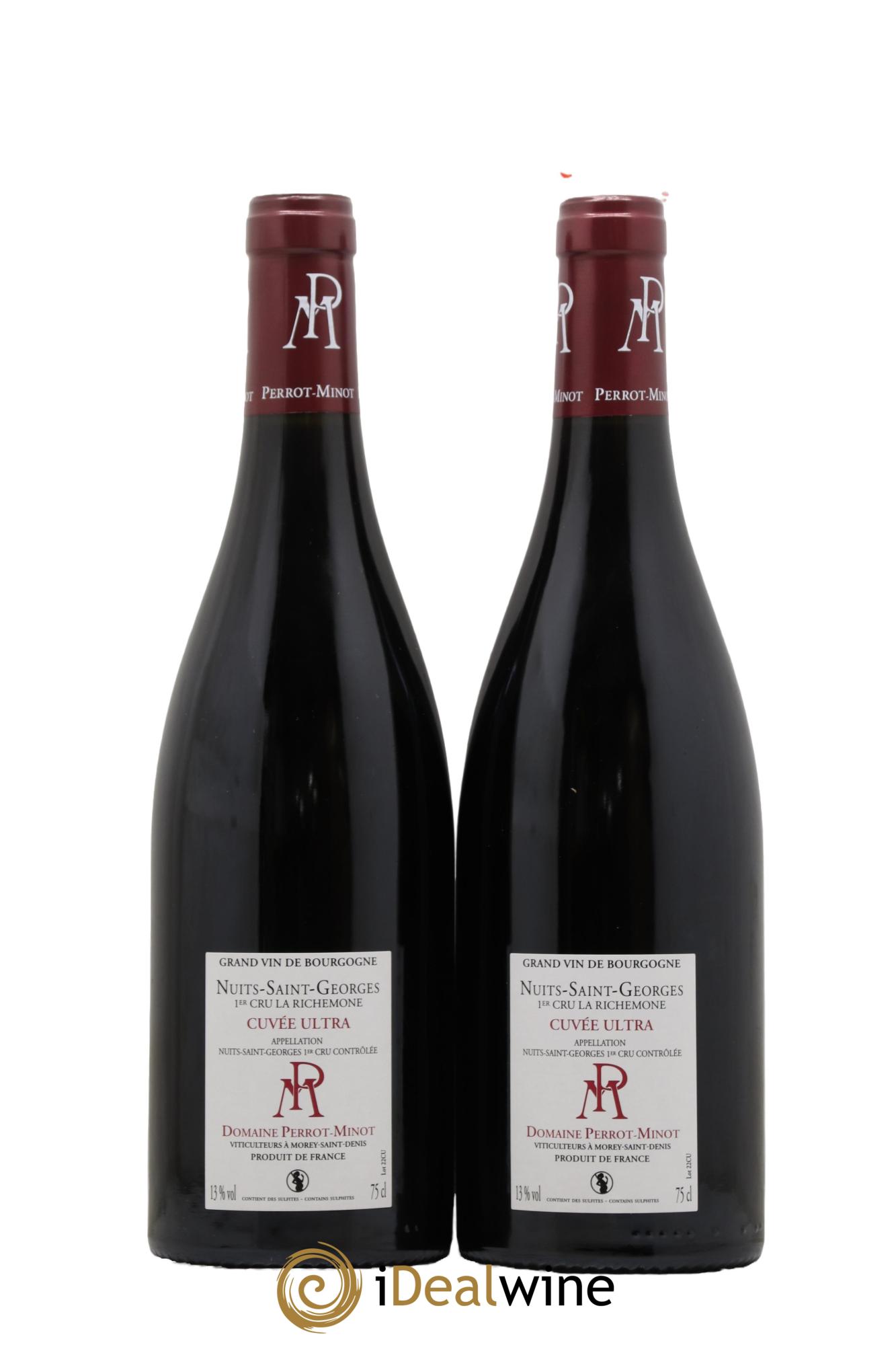 Nuits-Saint-Georges 1er Cru La Richemone Cuvée Ultra Vieilles Vignes Perrot-Minot  2018 - Lotto di 2 bottiglie - 1