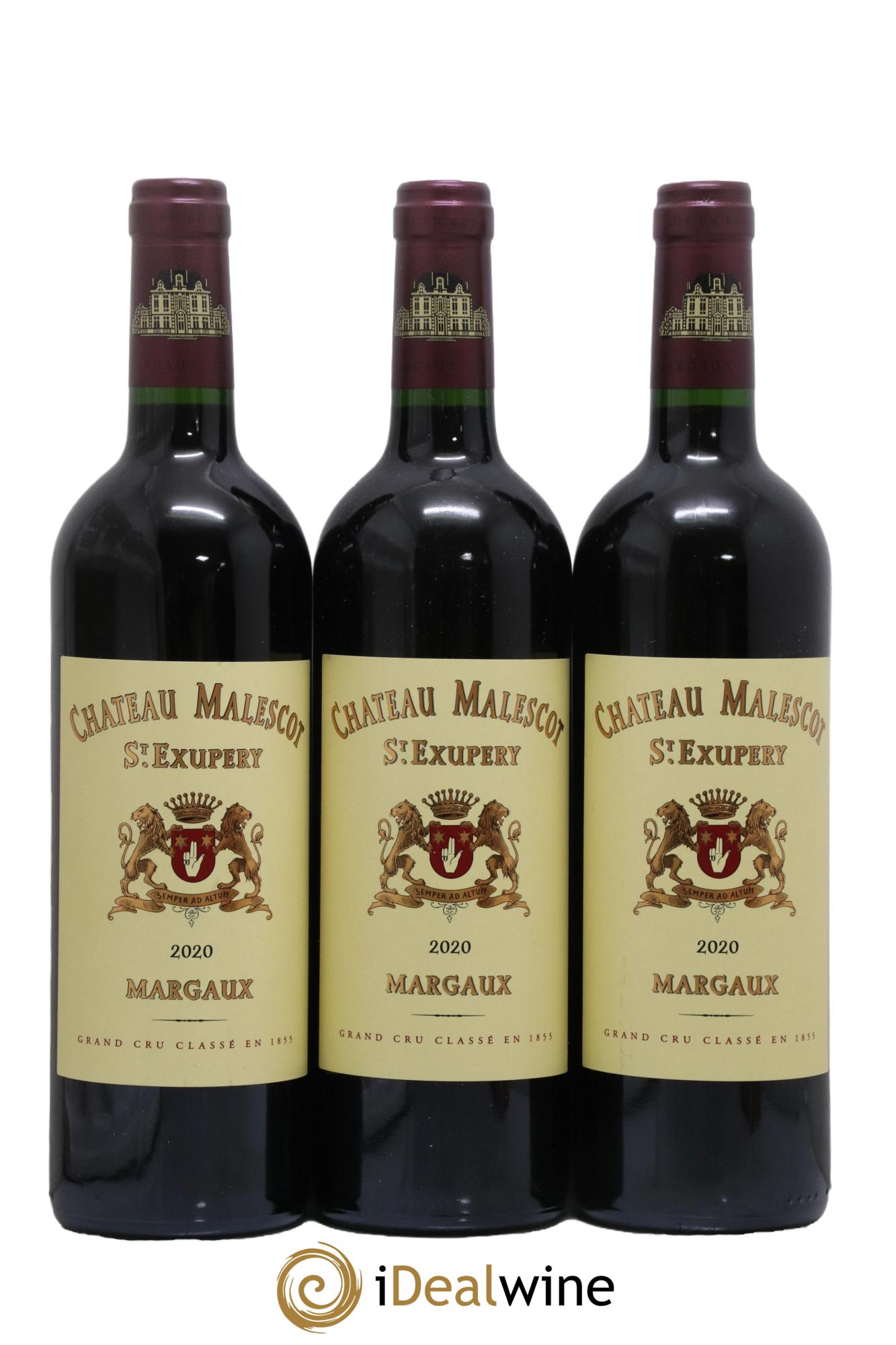 Château Malescot Saint-Exupéry 3ème Grand Cru Classé 2020 - Lot of 3 bottles - 0