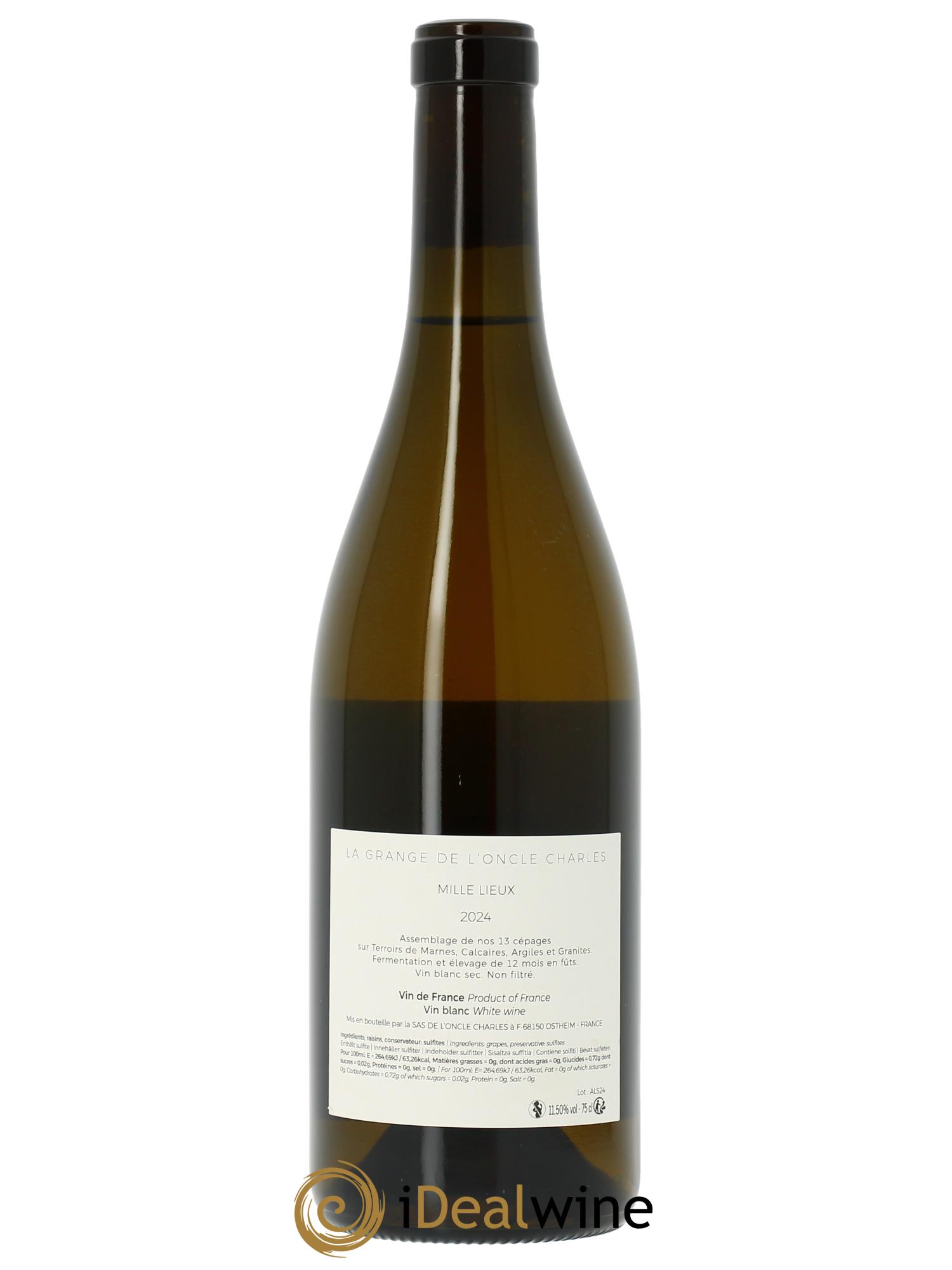 Vin de France Mille Lieux La Grange de l'Oncle Charles  2024 - Lot of 1 bottle - 1