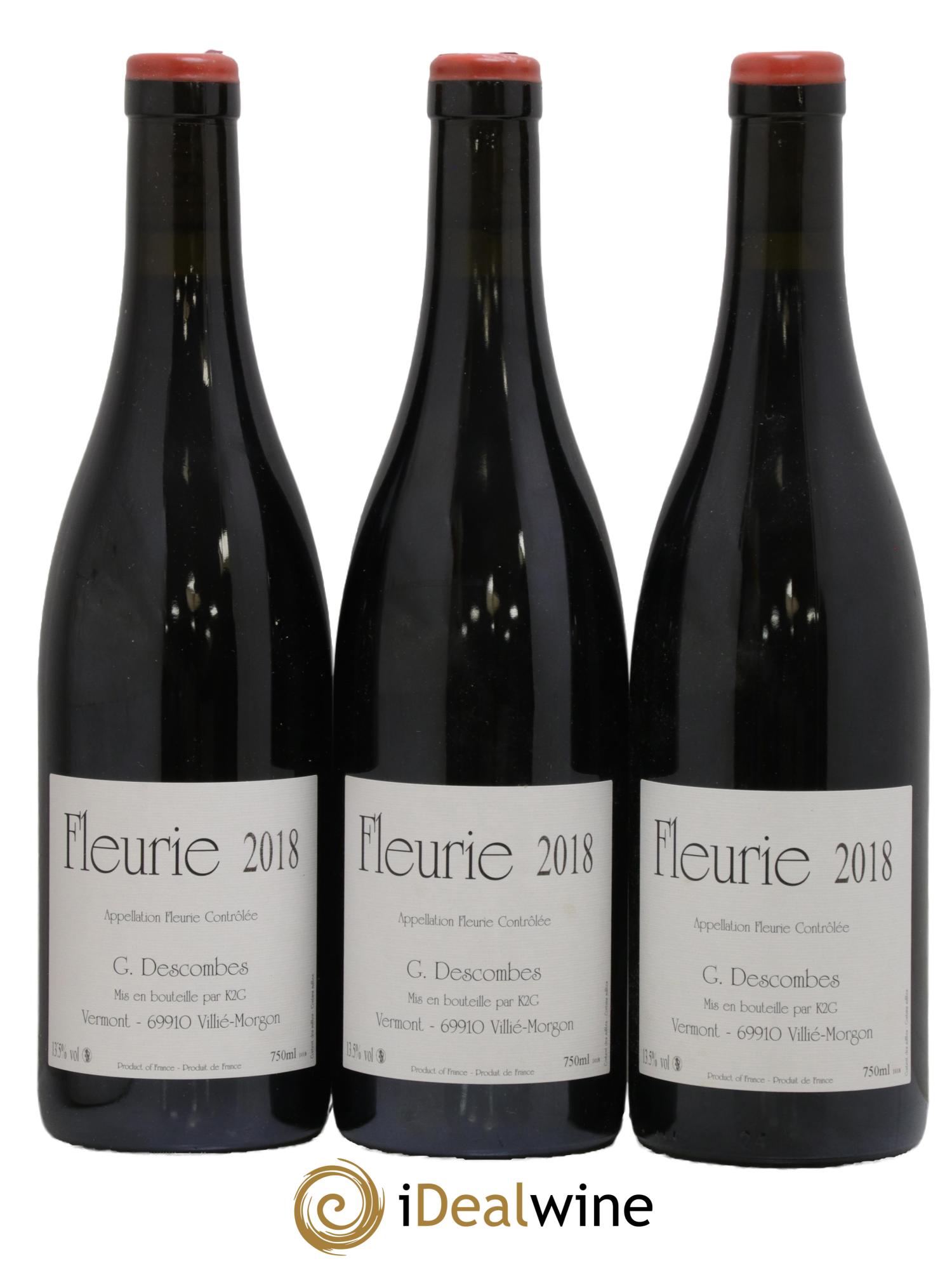 Fleurie Vieilles vignes Georges Descombes (Domaine) 2018 - Lot de 3 bouteilles - 0