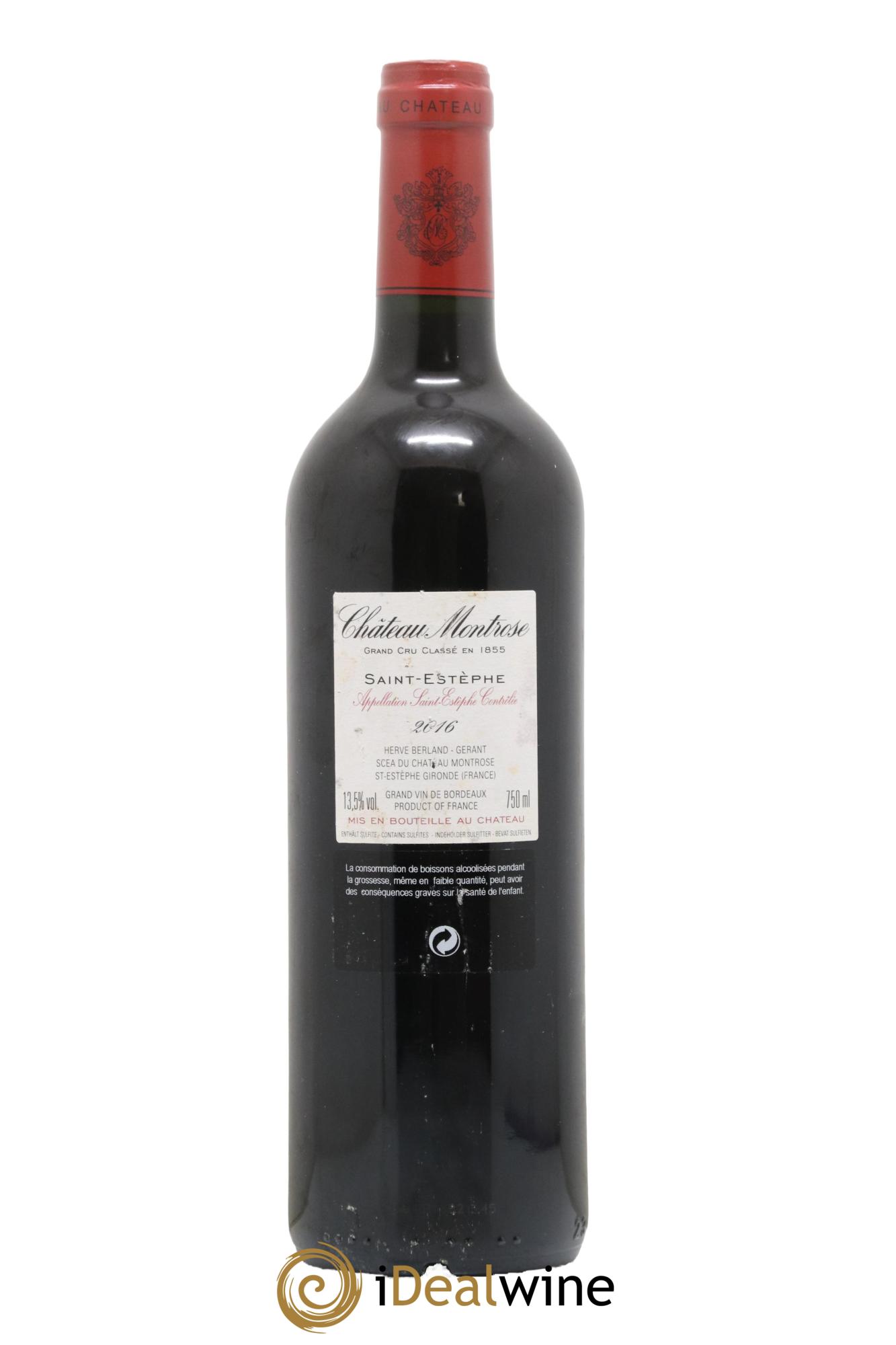 Château Montrose 2ème Grand Cru Classé 2016 - Lot de 1 bouteille - 1
