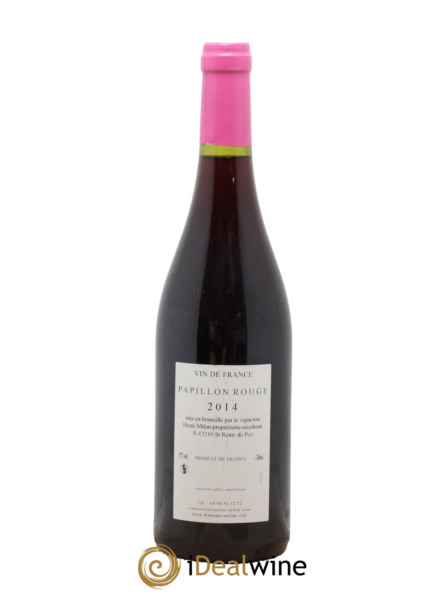 Vin de France Papillon Sans Soufre Henri Milan 2014 - Lot de 1 bouteille - 1
