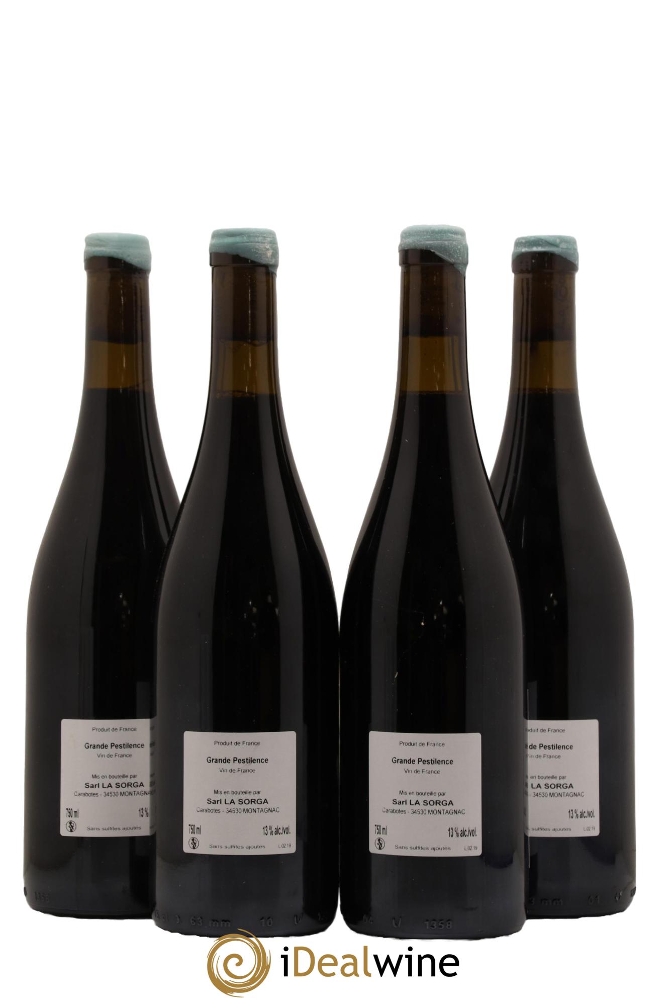 Vin de France Grande pestilence La Sorga Anthony Tortul 2019 - Lot de 4 bouteilles - 1
