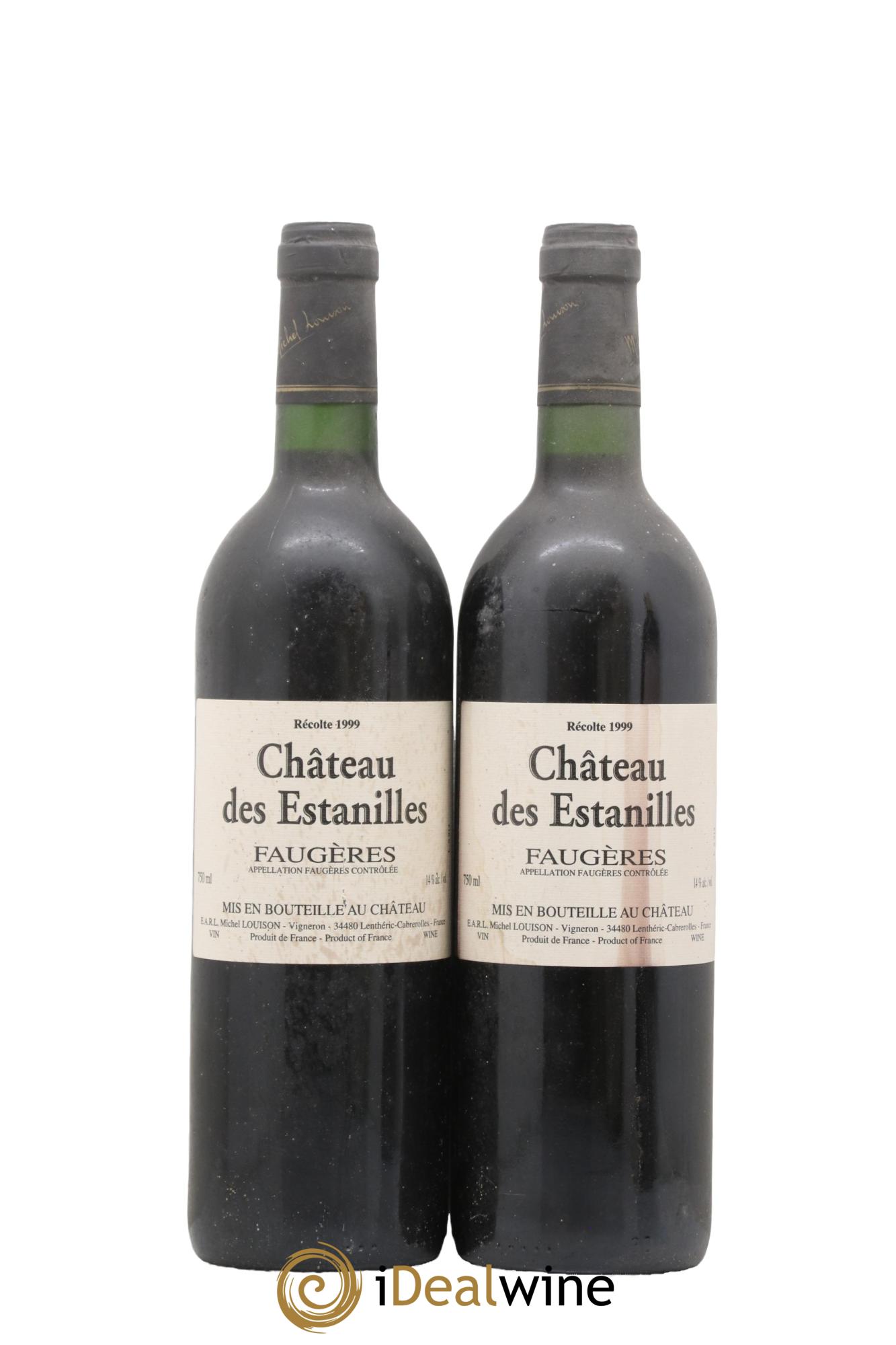 Faugères Château des Estanilles 1999 - Lot of 2 bottles - 0