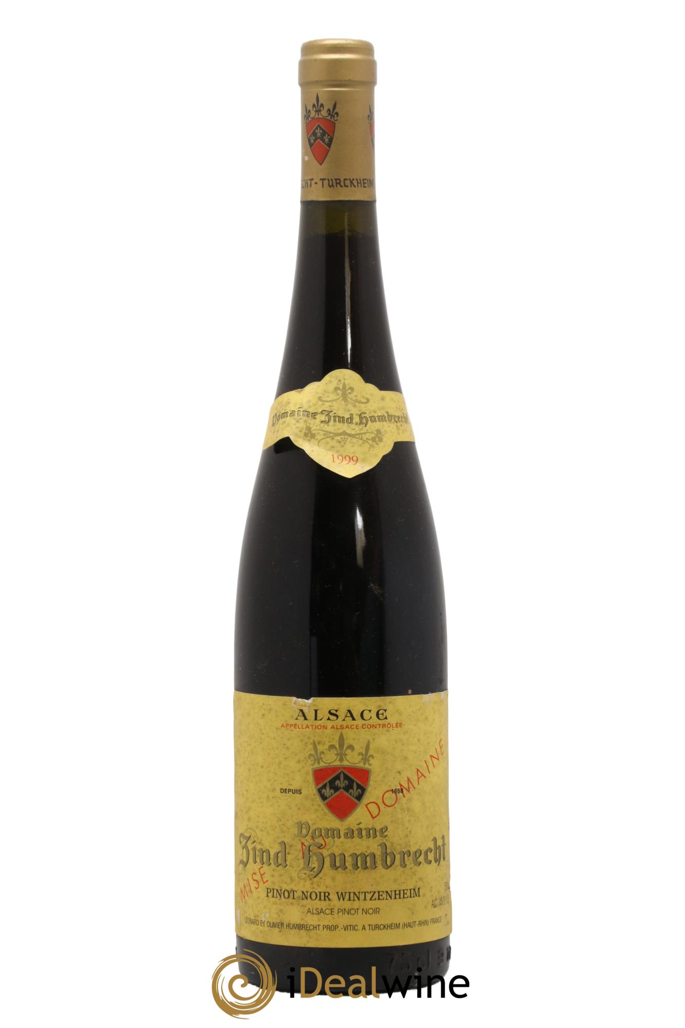 Alsace Pinot Noir Wintzenheim Domaine Zind Humbrecht 1999 - Lot de 1 bouteille - 0