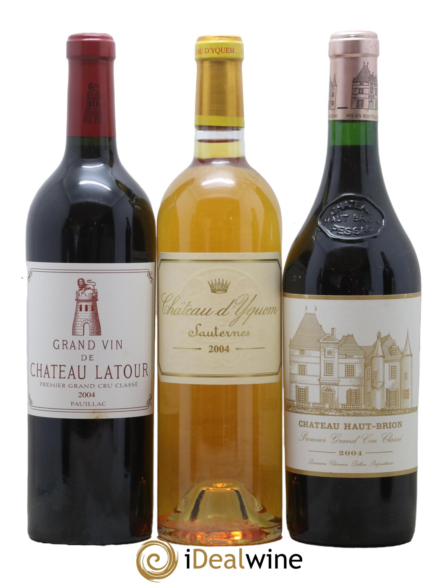 Caisse Collection Duclot 2004 Mouton Lafite Margaux Mission Haut Brion Petrus Cheval Blanc Haut Brion Yquem Latour 2004 - Lot de 9 bouteilles - 5