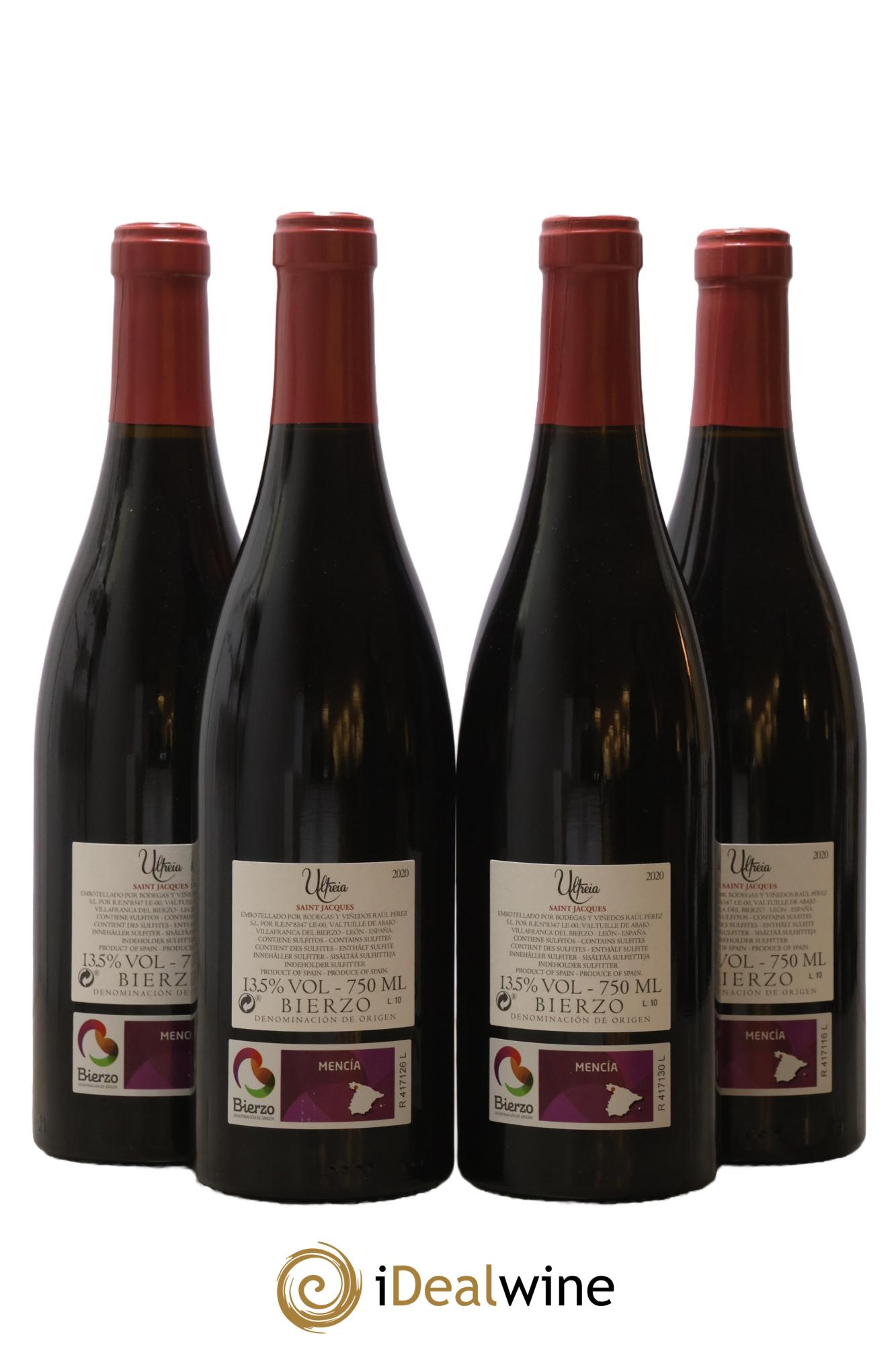 Bierzo DO Ultreia Saint Jacques R Perez 2020 - Lot de 4 bouteilles - 1