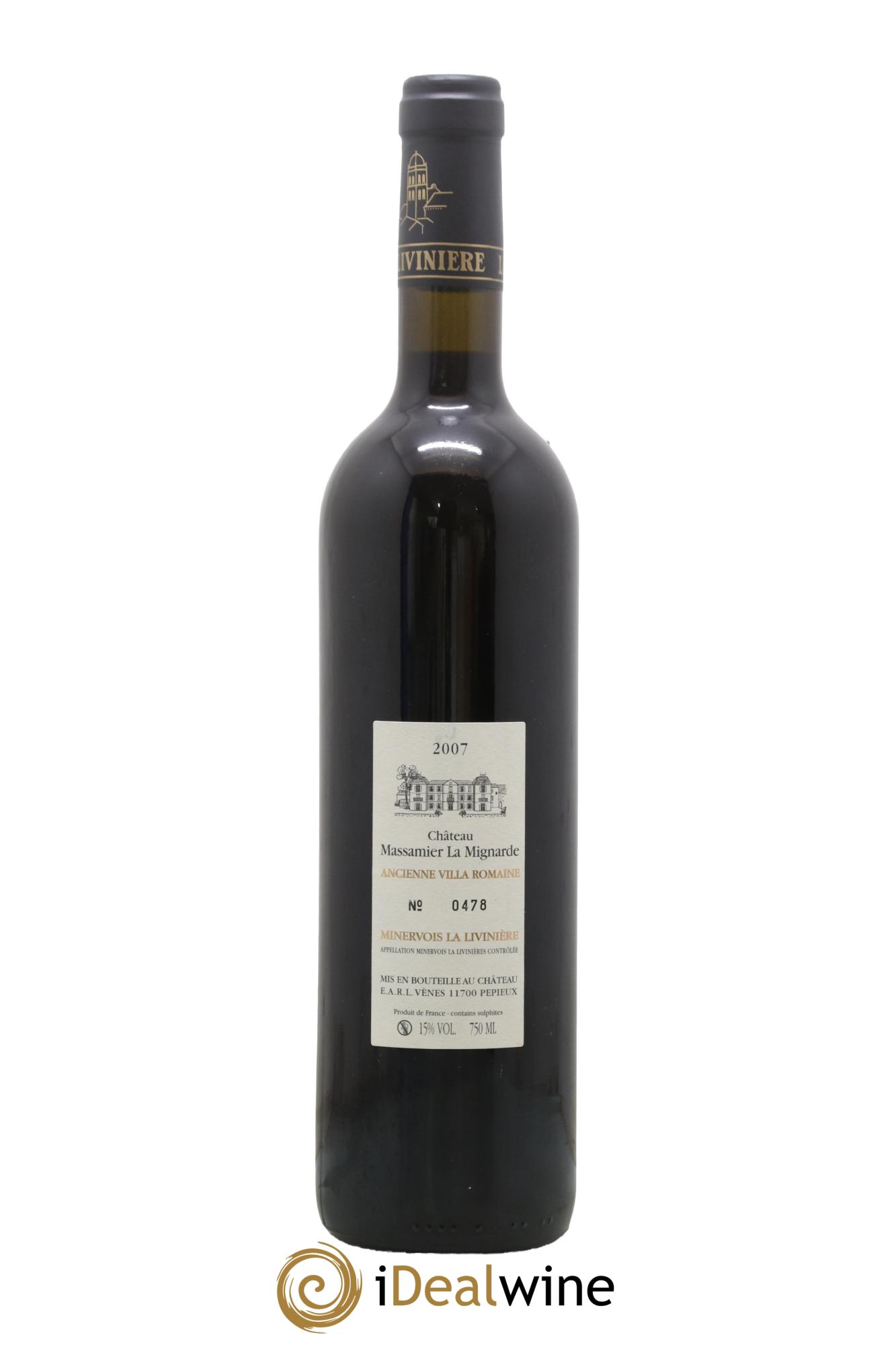 Minervois La Livinière Domus Maximus Domaine Massamier la Mignarde 2007 - Posten von 1 Flasche - 1