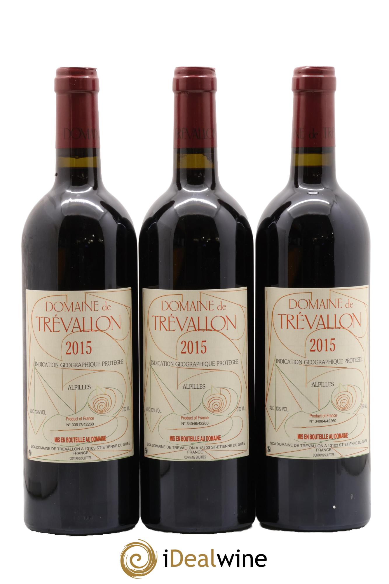 Alpilles Trévallon (Domaine de) Eloi Dürrbach 2015 - Lot of 3 bottles - 0