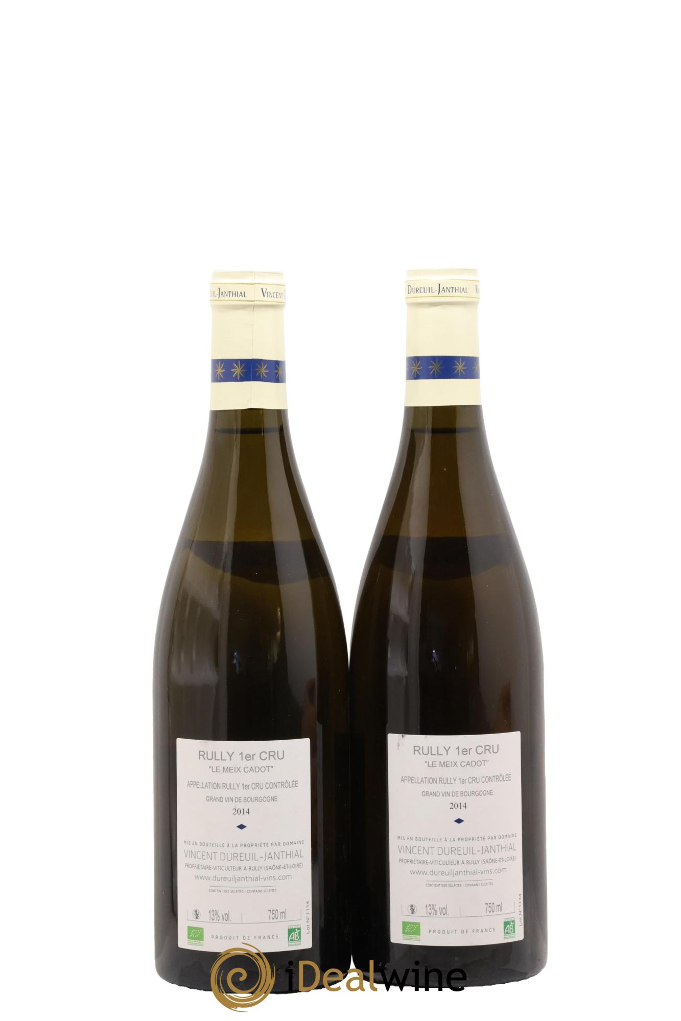 Rully 1er Cru Le Meix Cadot Vieilles Vignes Vincent Dureuil-Janthial 2014 - Lotto di 2 bottiglie - 1