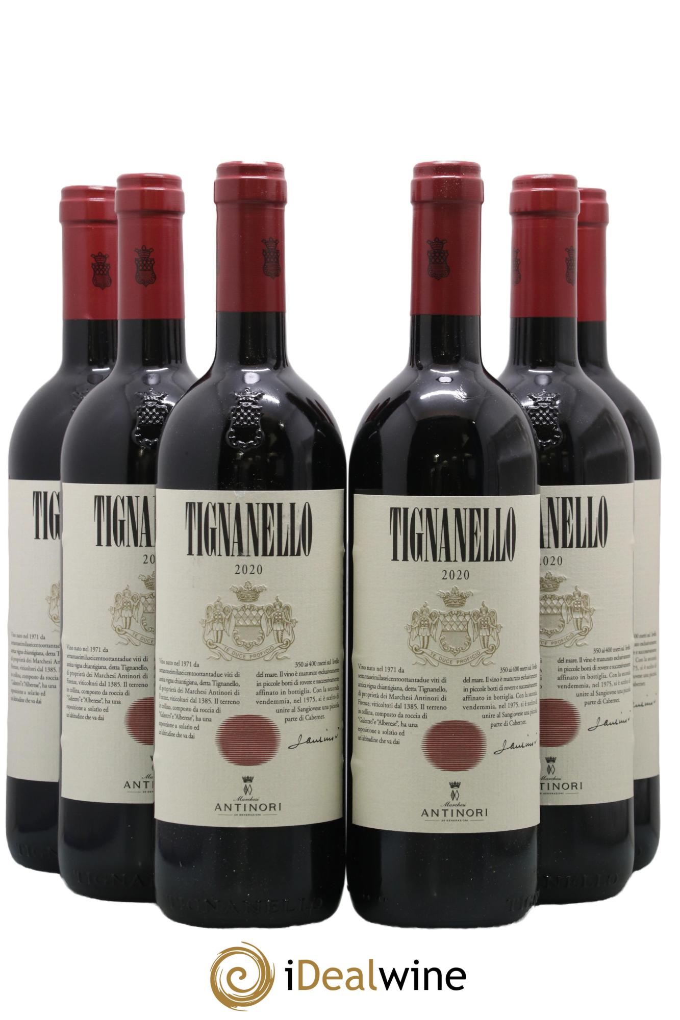 Toscana IGT Tignanello Tenuta Tignanello - Marchesi Antinori 2020 - Lot de 6 bouteilles - 0