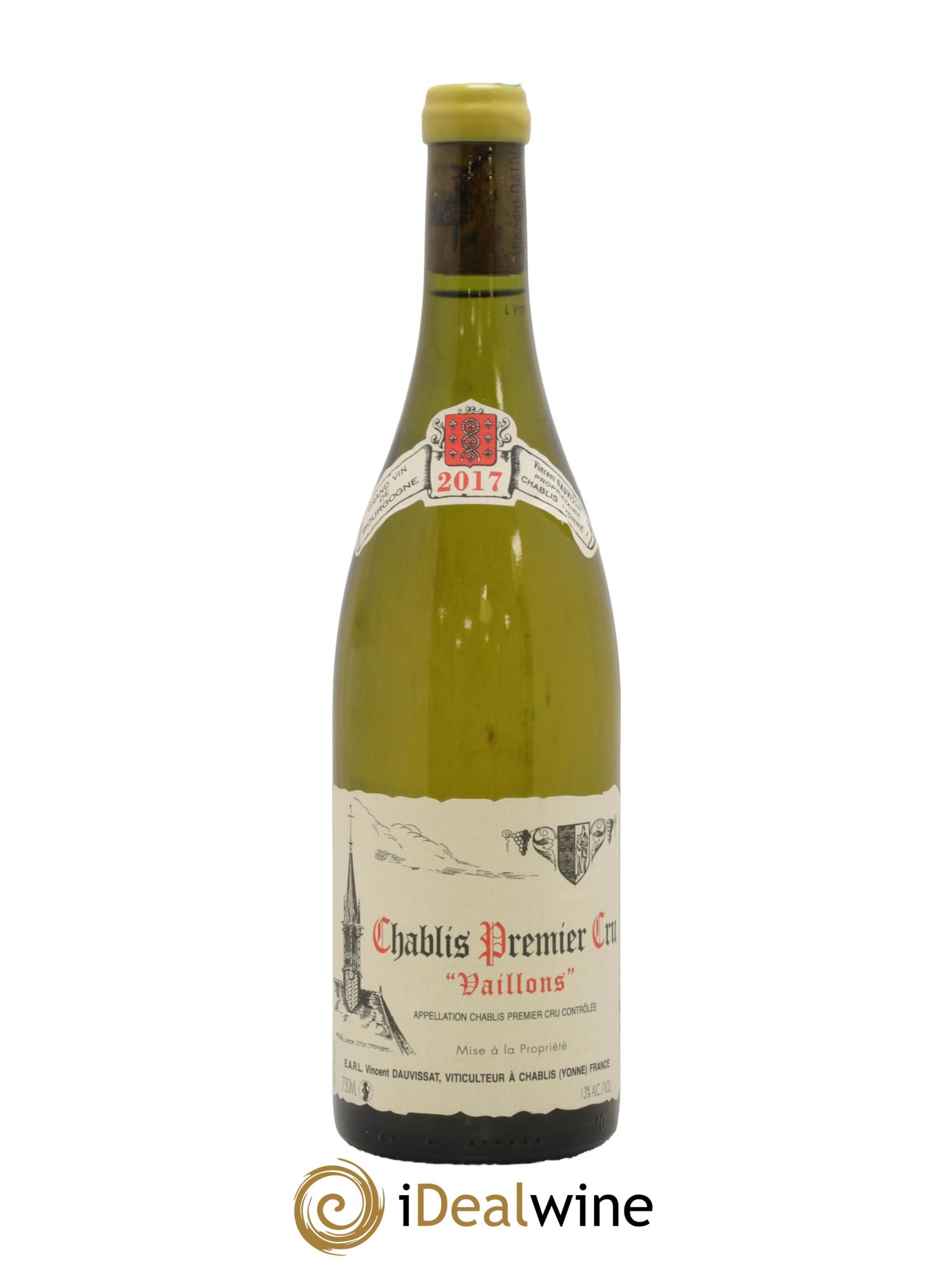 Chablis 1er Cru Vaillons Vincent Dauvissat (Domaine) 2017 - Lot of 1 bottle - 0