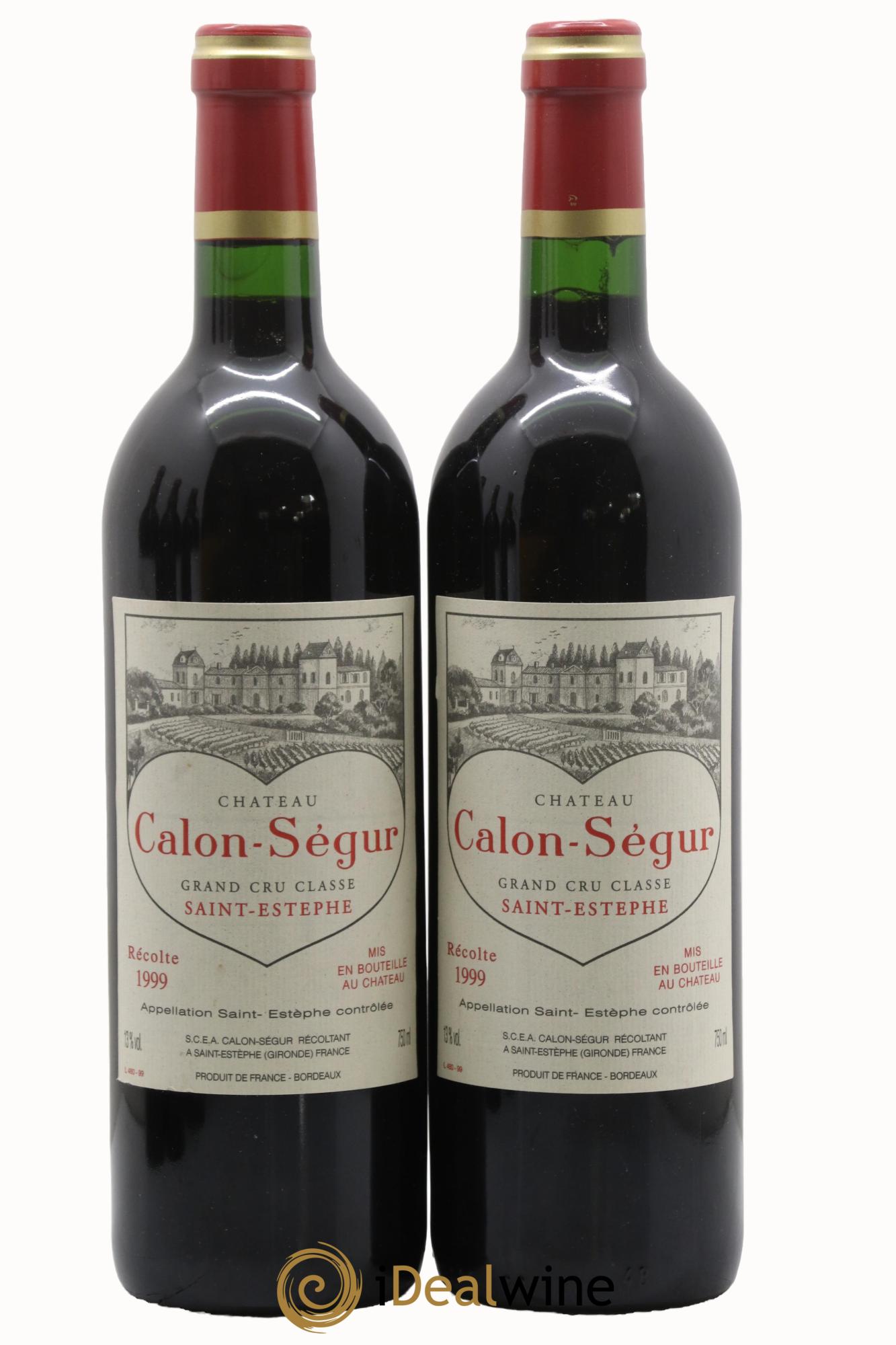 Château Calon Ségur 3ème Grand Cru Classé 1999 - Lot de 2 bouteilles - 0