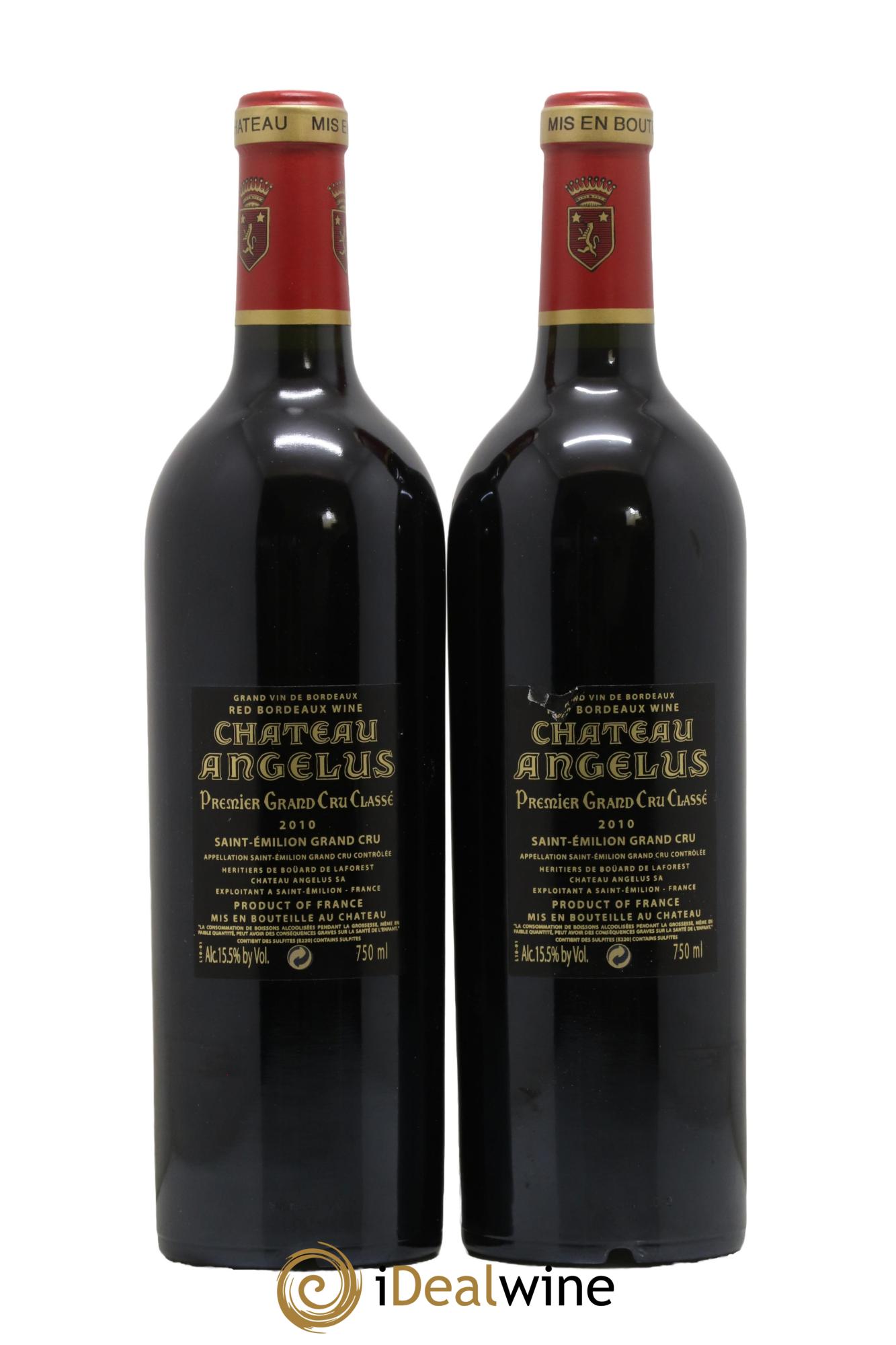 Château Angélus 1er Grand Cru Classé A 2010 - Lot de 2 bouteilles - 1