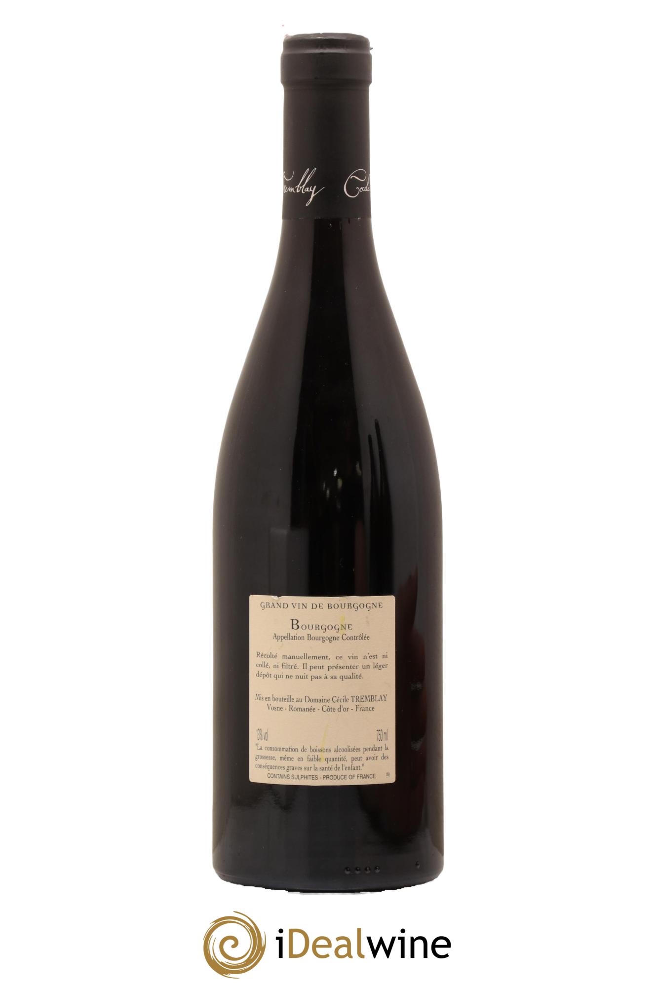 Bourgogne La Croix Blanche Cécile Tremblay 2015 - Lot de 1 bouteille - 1