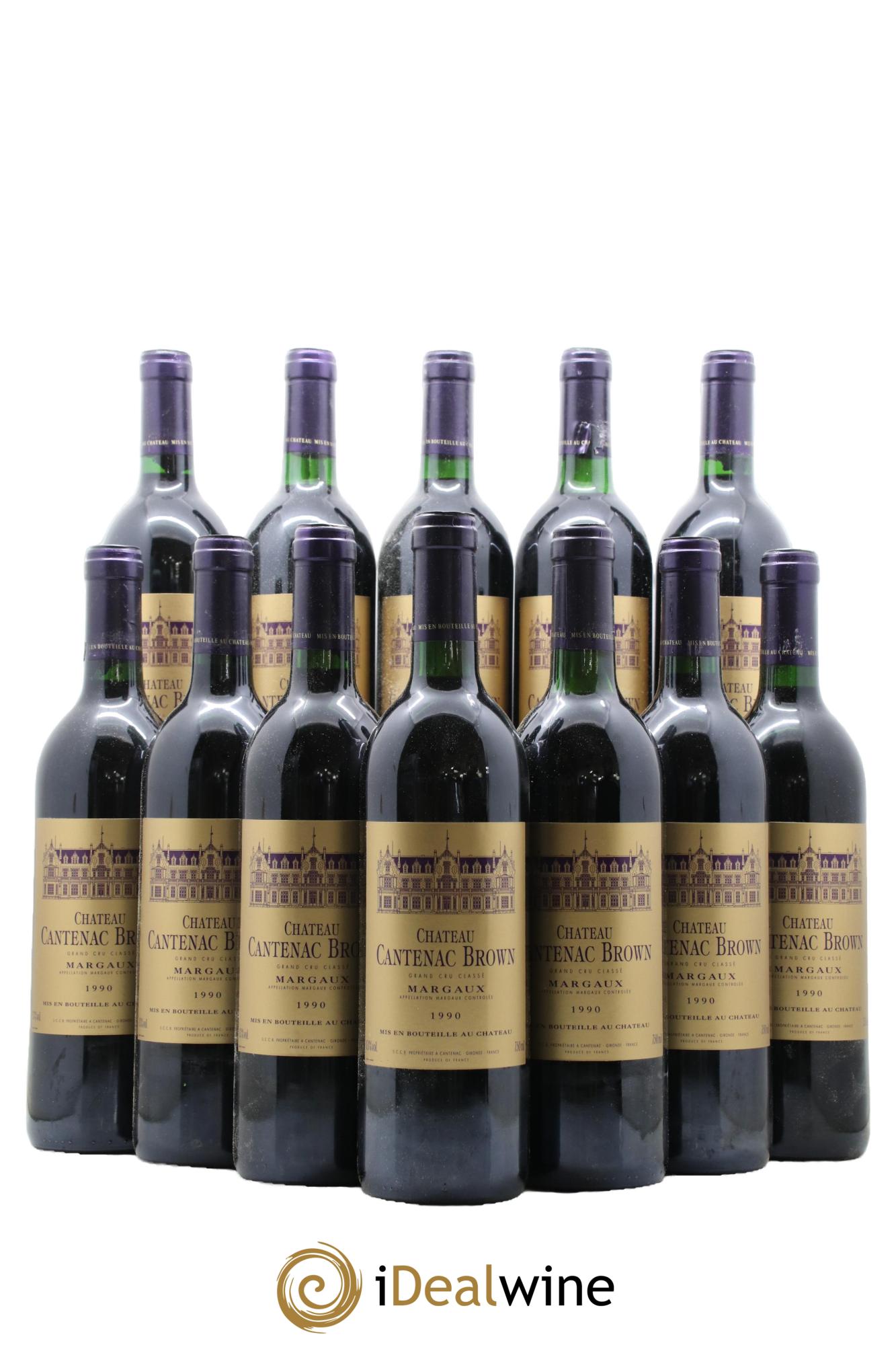 Château Cantenac Brown 3ème Grand Cru Classé 1990 - Lot de 12 bouteilles - 0