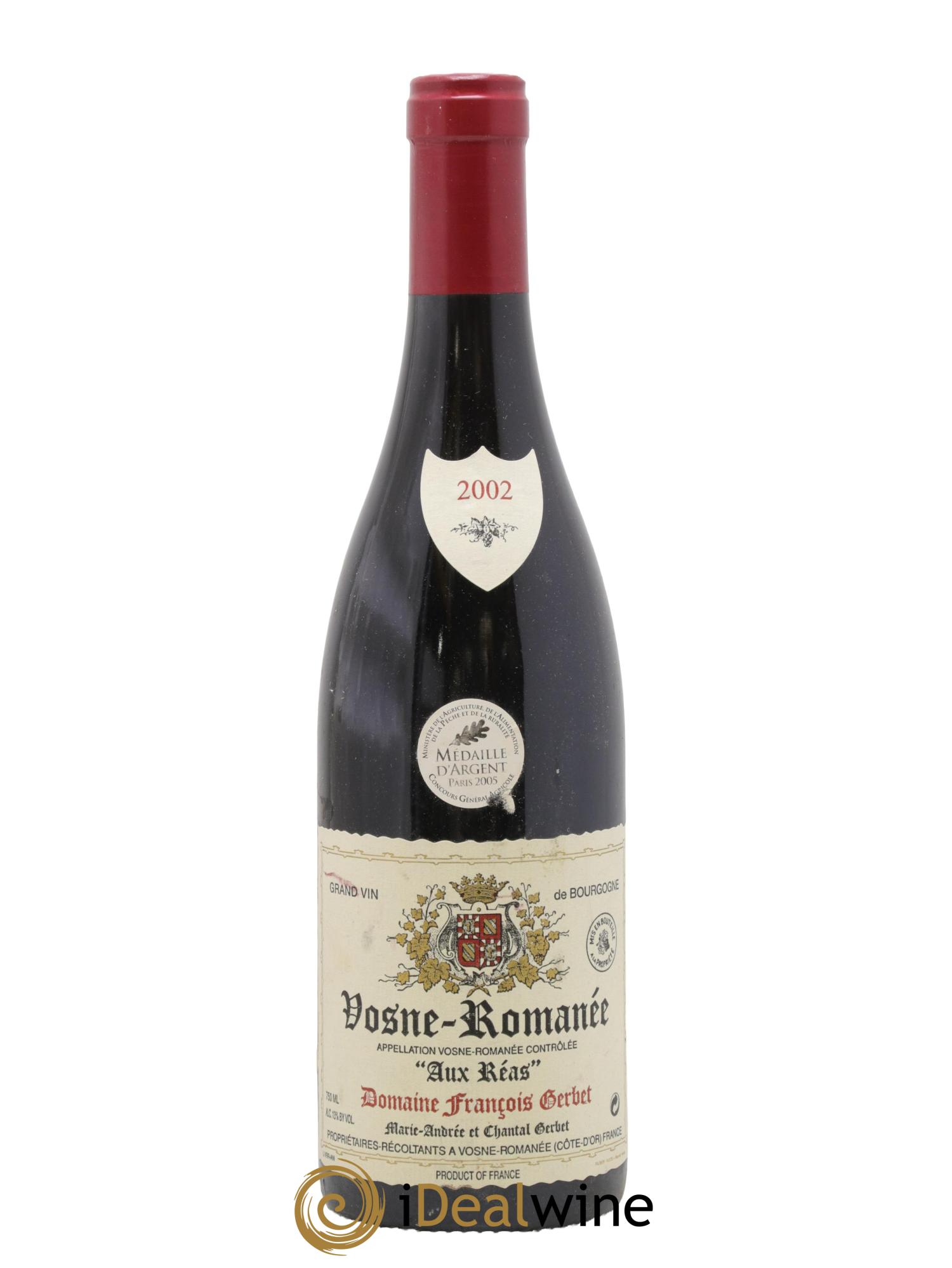 Vosne-Romanée Aux Réas François Gerbet 2002 - Posten von 1 Flasche - 0