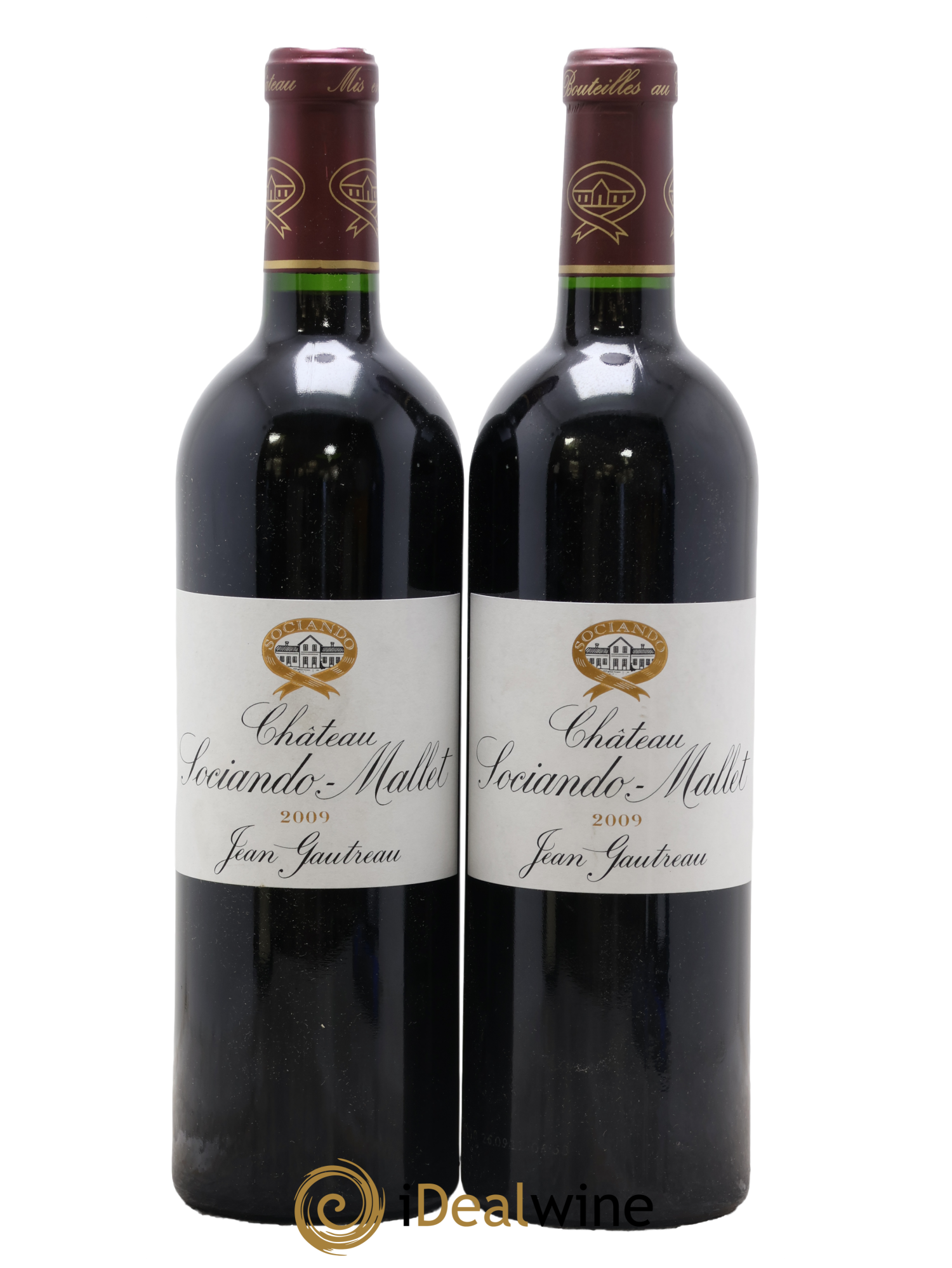 Château Sociando Mallet 2009 - Lot of 2 bottles - 0