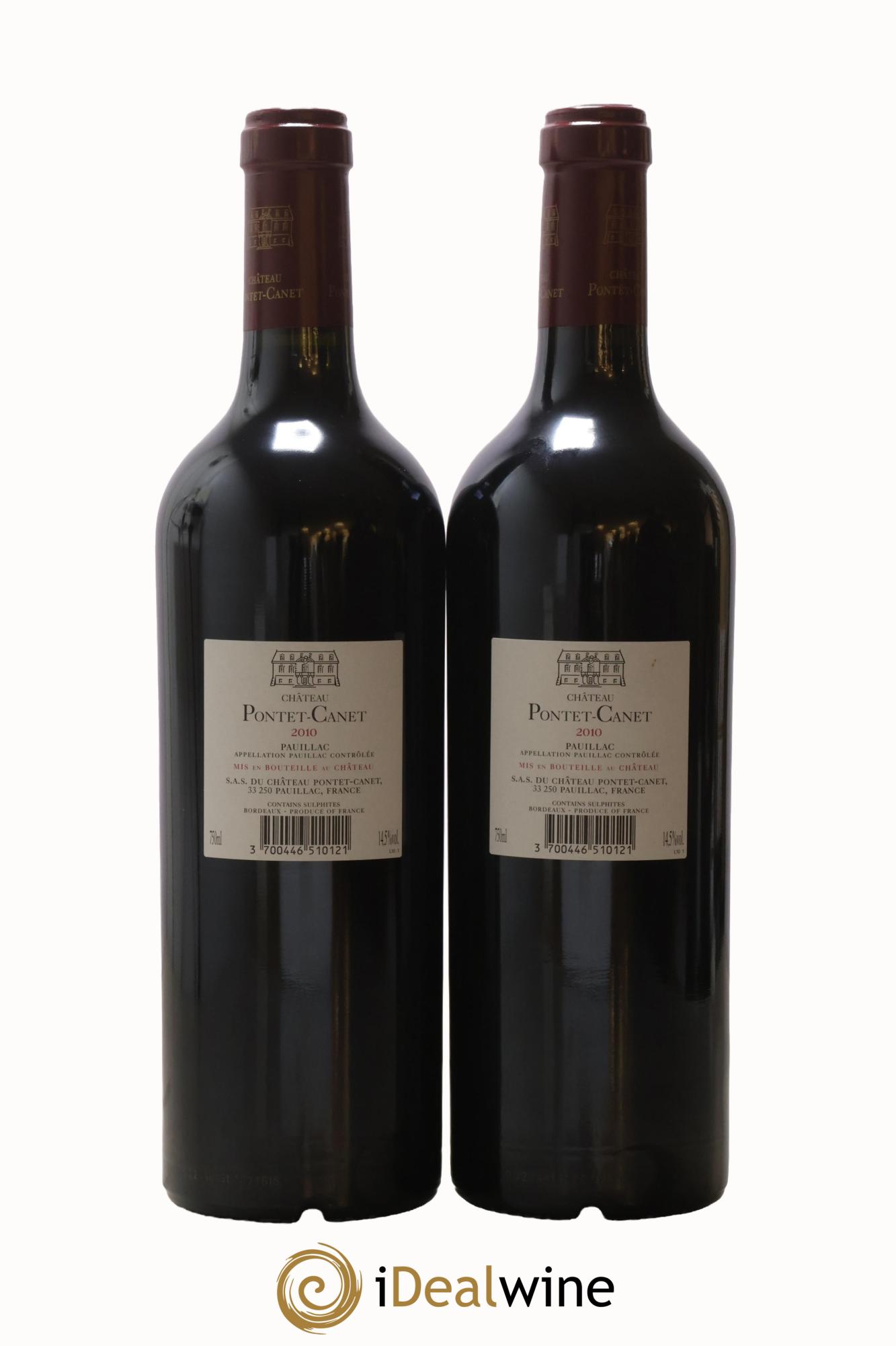 Château Pontet Canet 5ème Grand Cru Classé 2010 - Lot of 2 bottles - 1