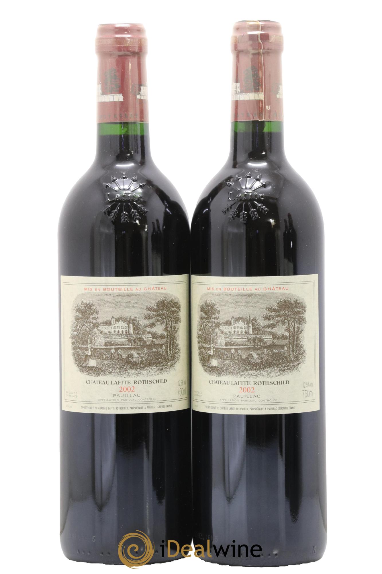 Château Lafite Rothschild 1er Grand Cru Classé 2002 - Lot de 2 bouteilles - 0
