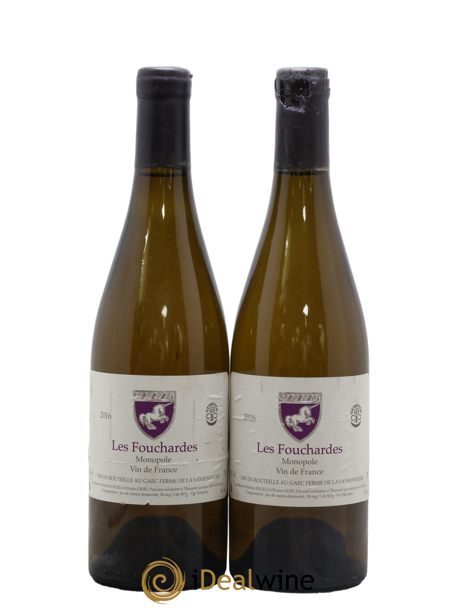 Vin de France Les Fouchardes Mark Angeli (Domaine) - Ferme de la Sansonnière 2016 - Lot of 2 bottles - 0