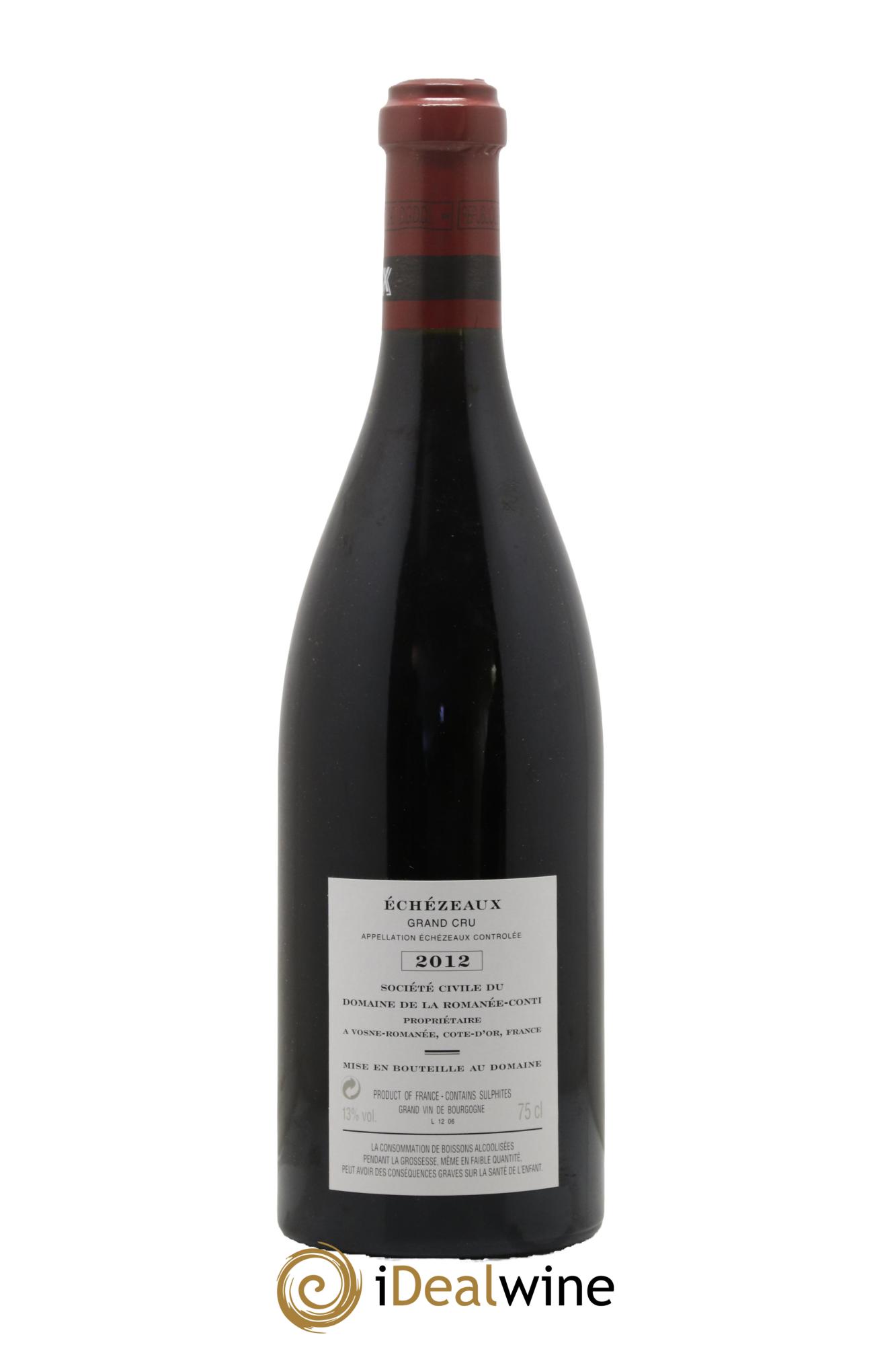 Echezeaux Grand Cru Domaine de la Romanée-Conti 2012 - Lot de 1 bouteille - 1