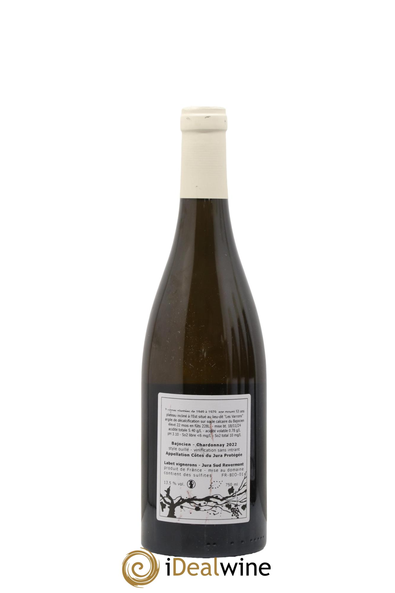 Côtes du Jura Chardonnay Bajocien Romain - Julien - Charline Labet 2022 - Posten von 1 Flasche - 1