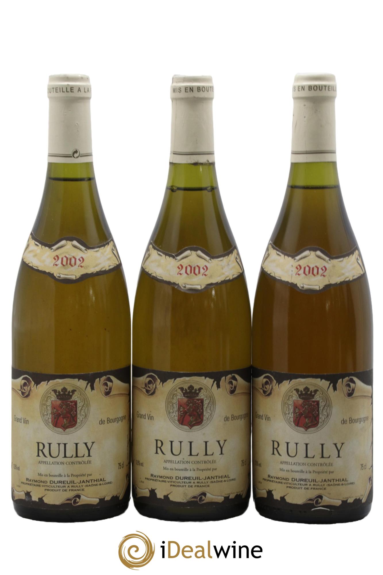 Rully Raymond Dureuil-Janthial 2002 - Lot de 3 bouteilles - 0